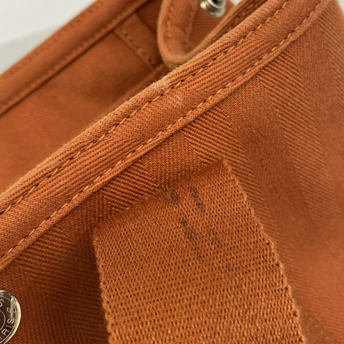 Hermes Orange Toile Chevron Tote Bag (Pre-Owned)