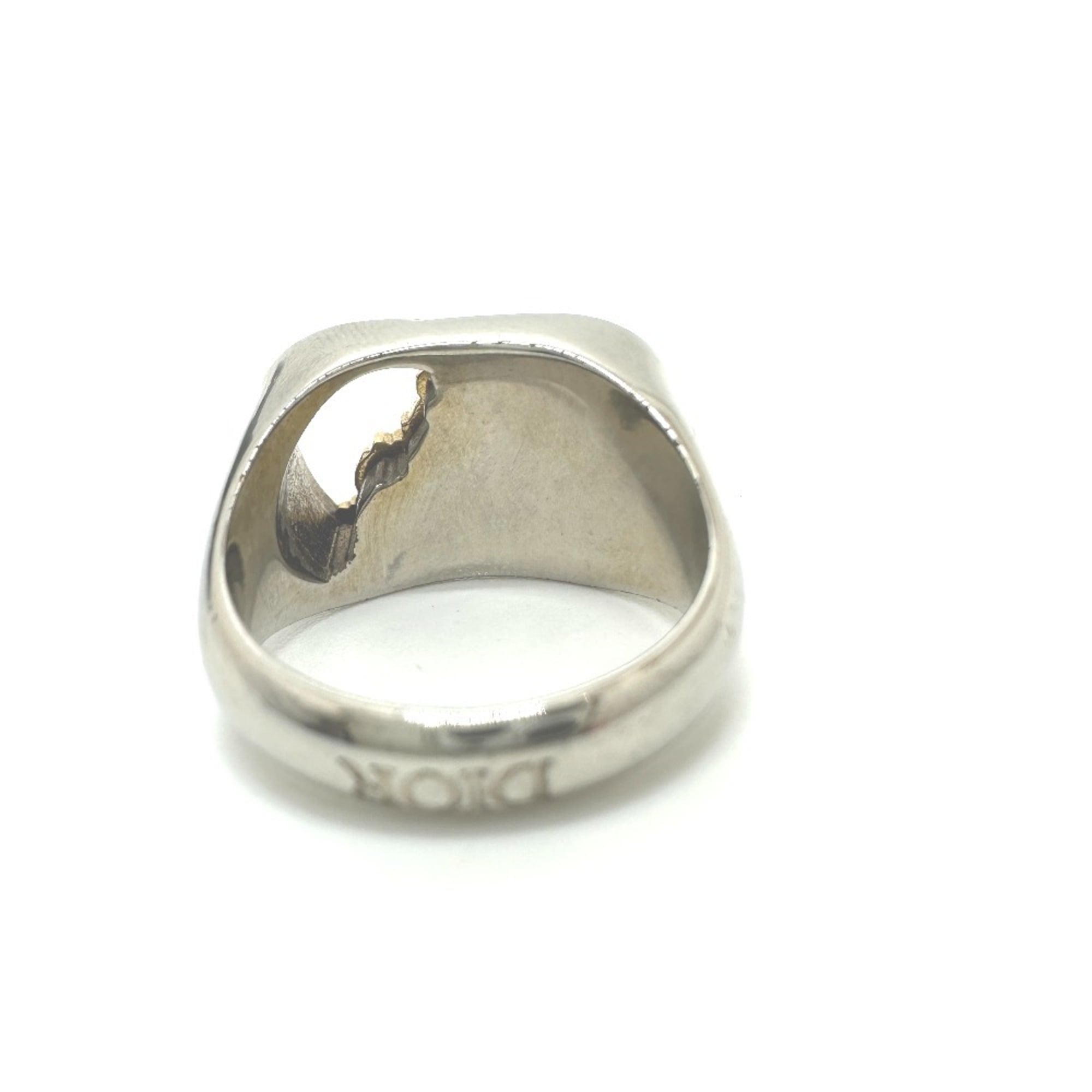 Christian Dior Silver Metal Band Ring (Pre-Owned)