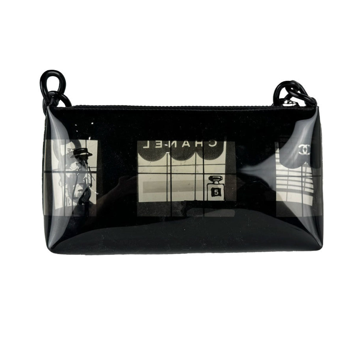 Chanel Black Clear Pvc Shoulder Bag (Pre-Owned)