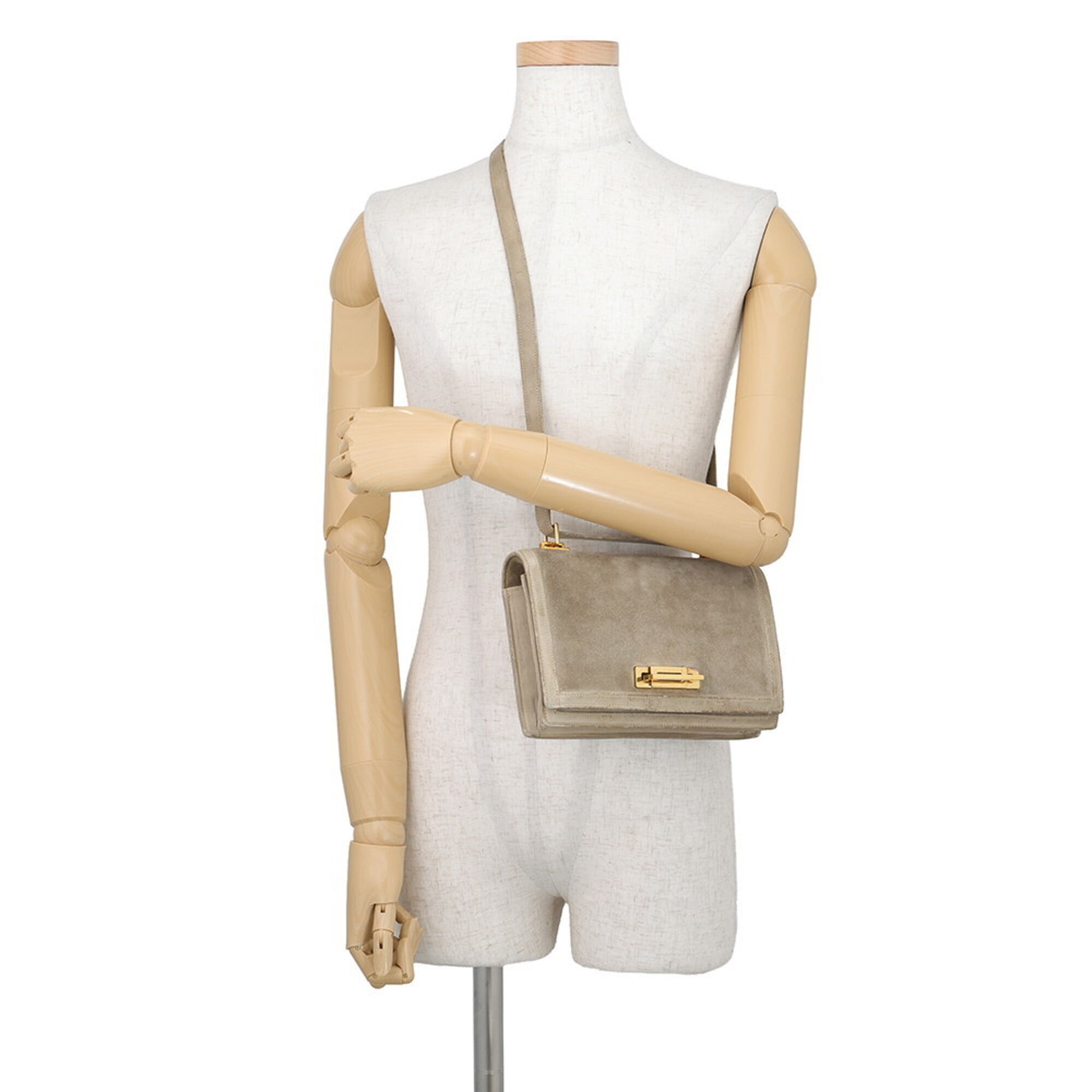 Hermes Kara Beige Handbag Shoulder Bag (Pre-Owned)