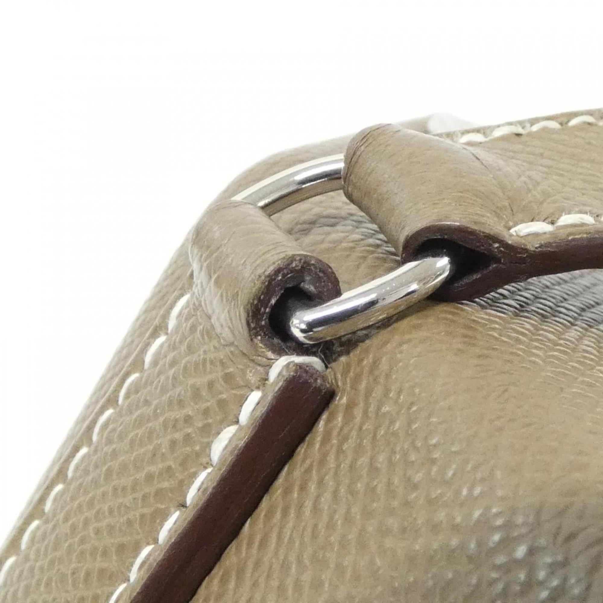 Hermes Beige Etoupe Gray Epsom Leather Shoulder Bag (Pre-Owned)