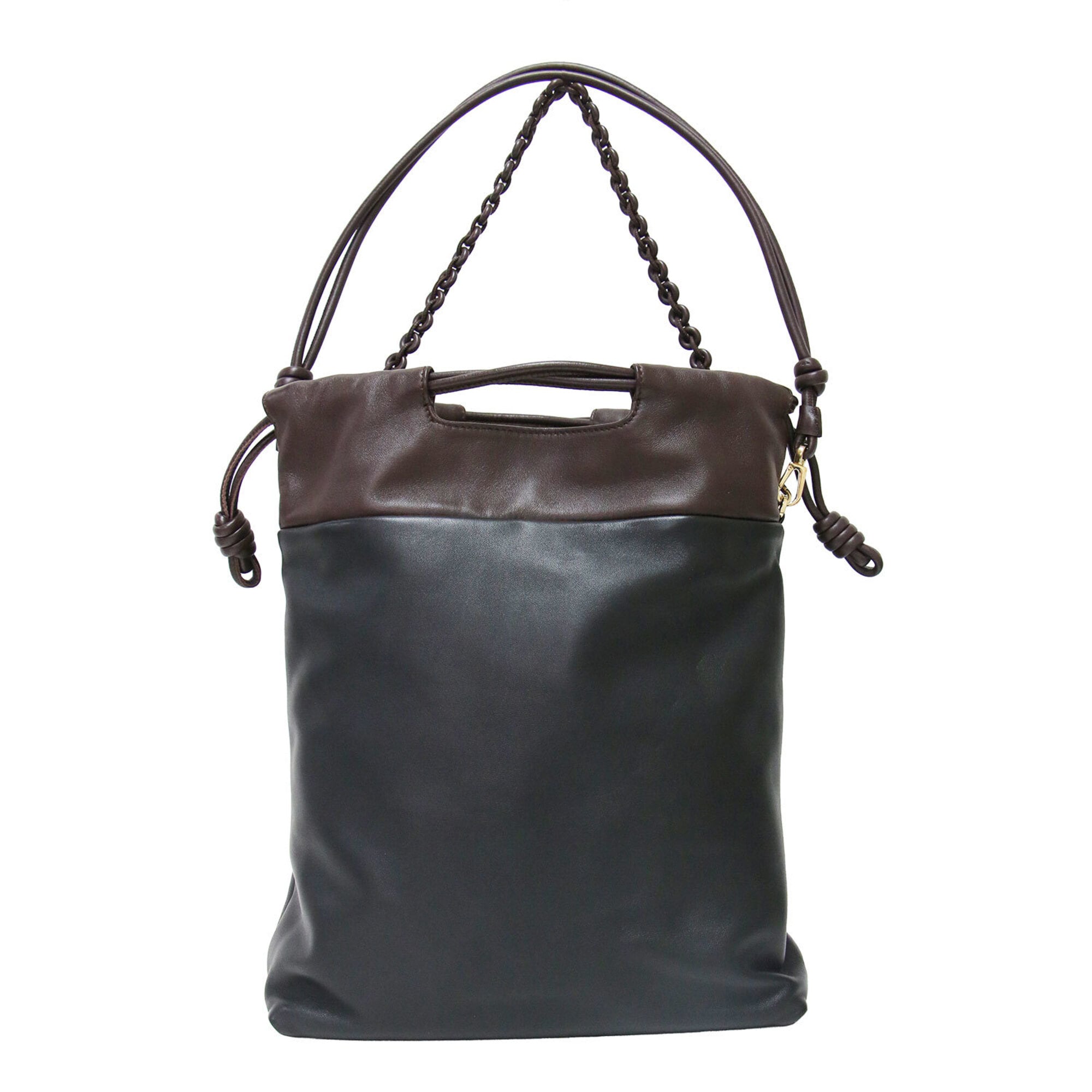 Loewe Black Brown Leather Shoulder Bag (Pre-Owned)