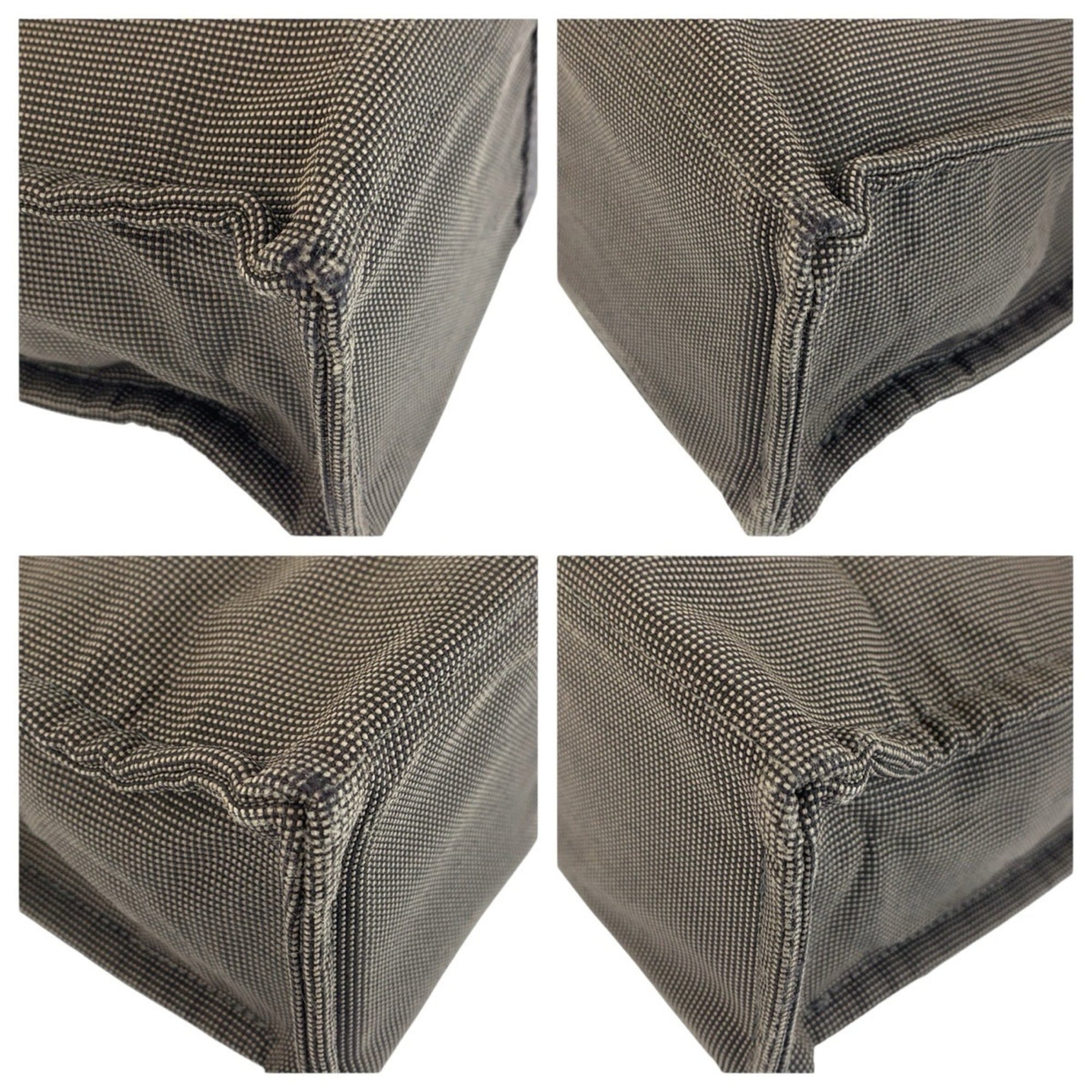 Hermes Gray Polyamide Handbag Tote Bag (Pre-Owned)