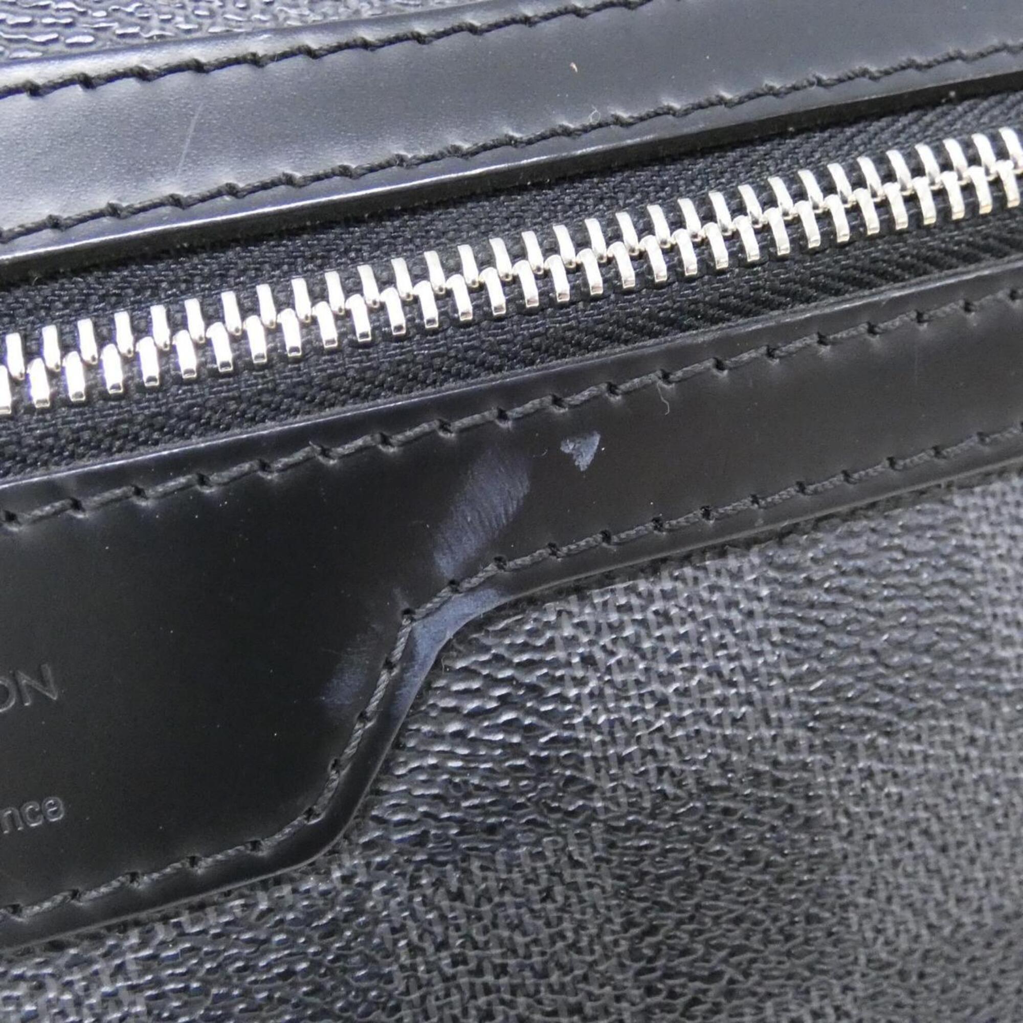Louis Vuitton Dark Gray Graphite Coated Canvas Shoulder Bag (Pre-Owned)