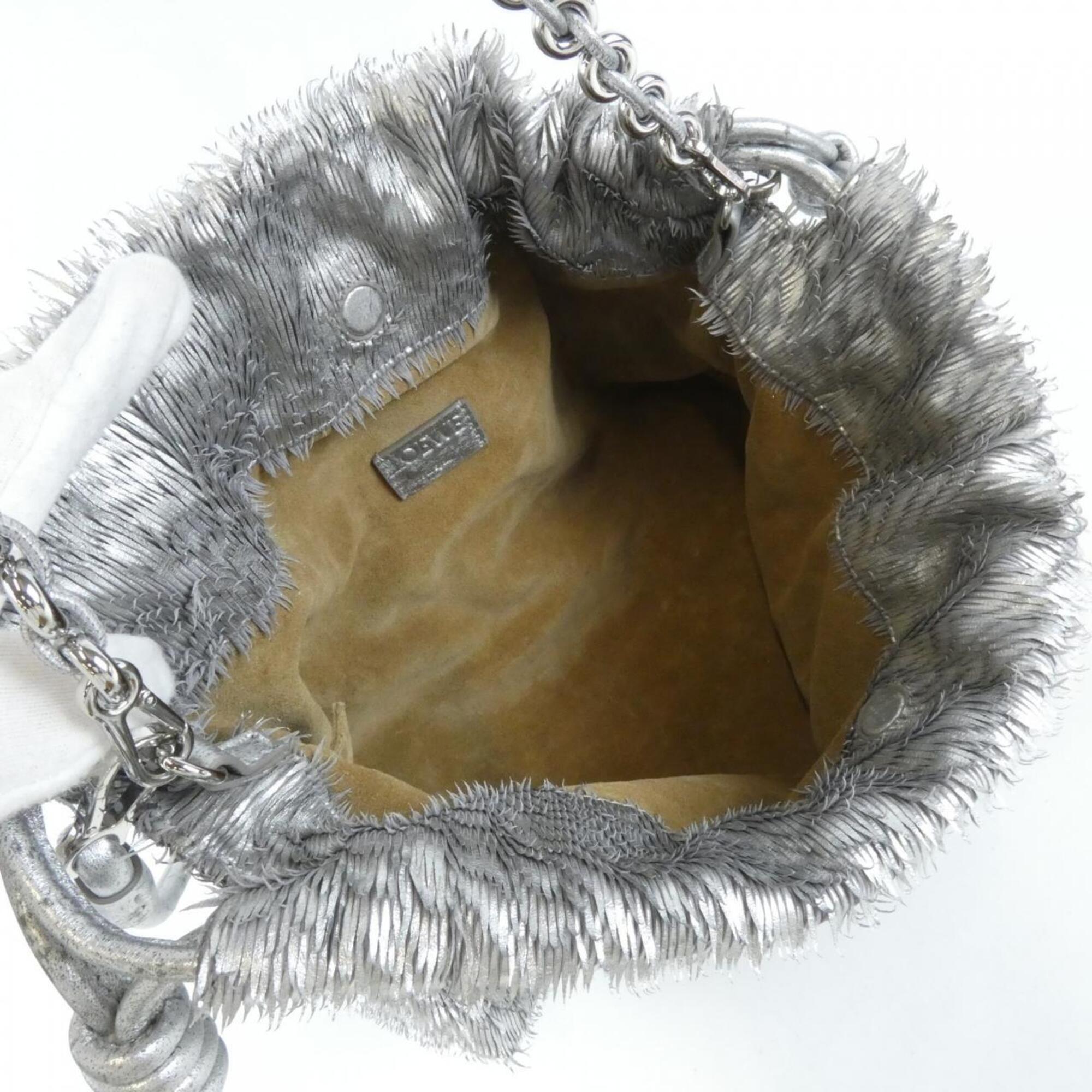 Loewe Silver Leather Handbag (Pre-Owned)
