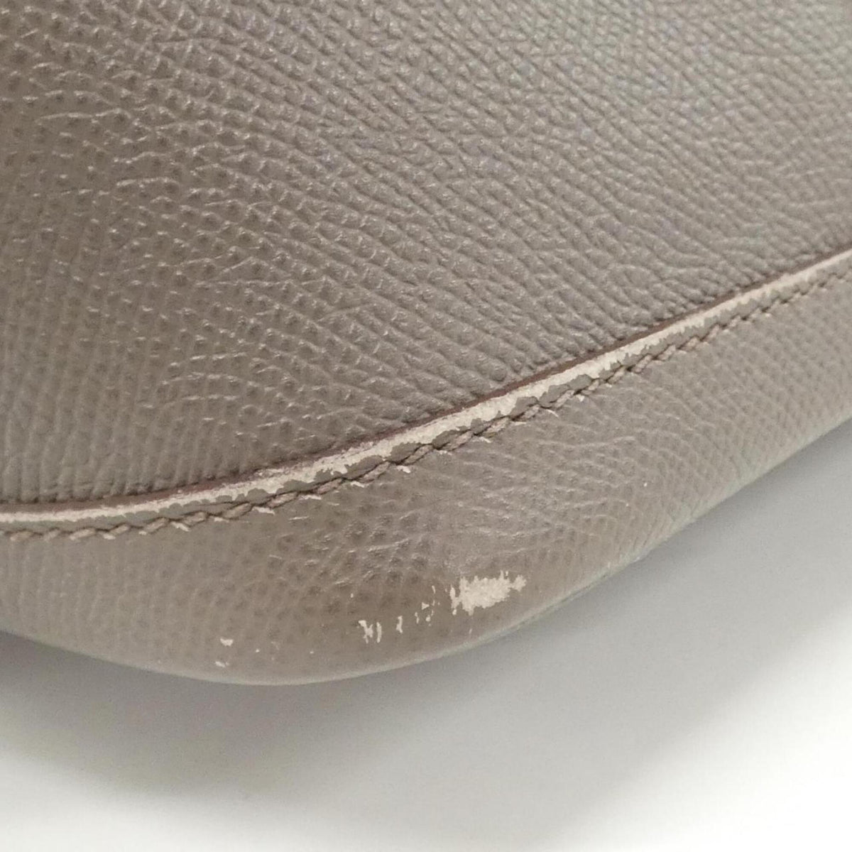Hermes Etain Gray Epsom Leather Handbag (Pre-Owned)