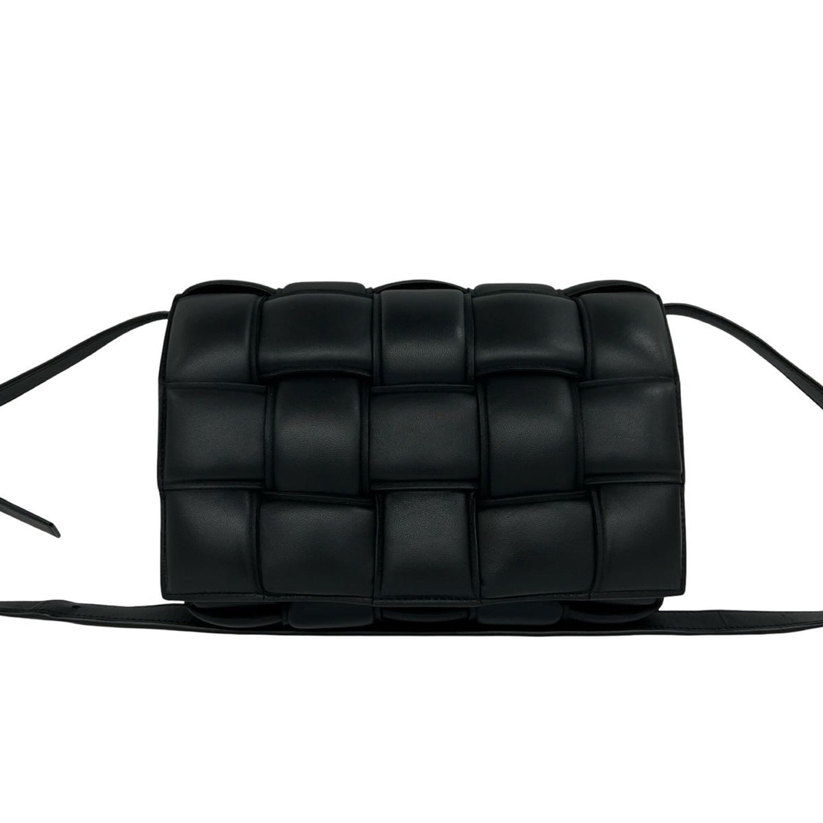 Bottega Veneta Black Leather Pochette Shoulder Bag (Pre-Owned)