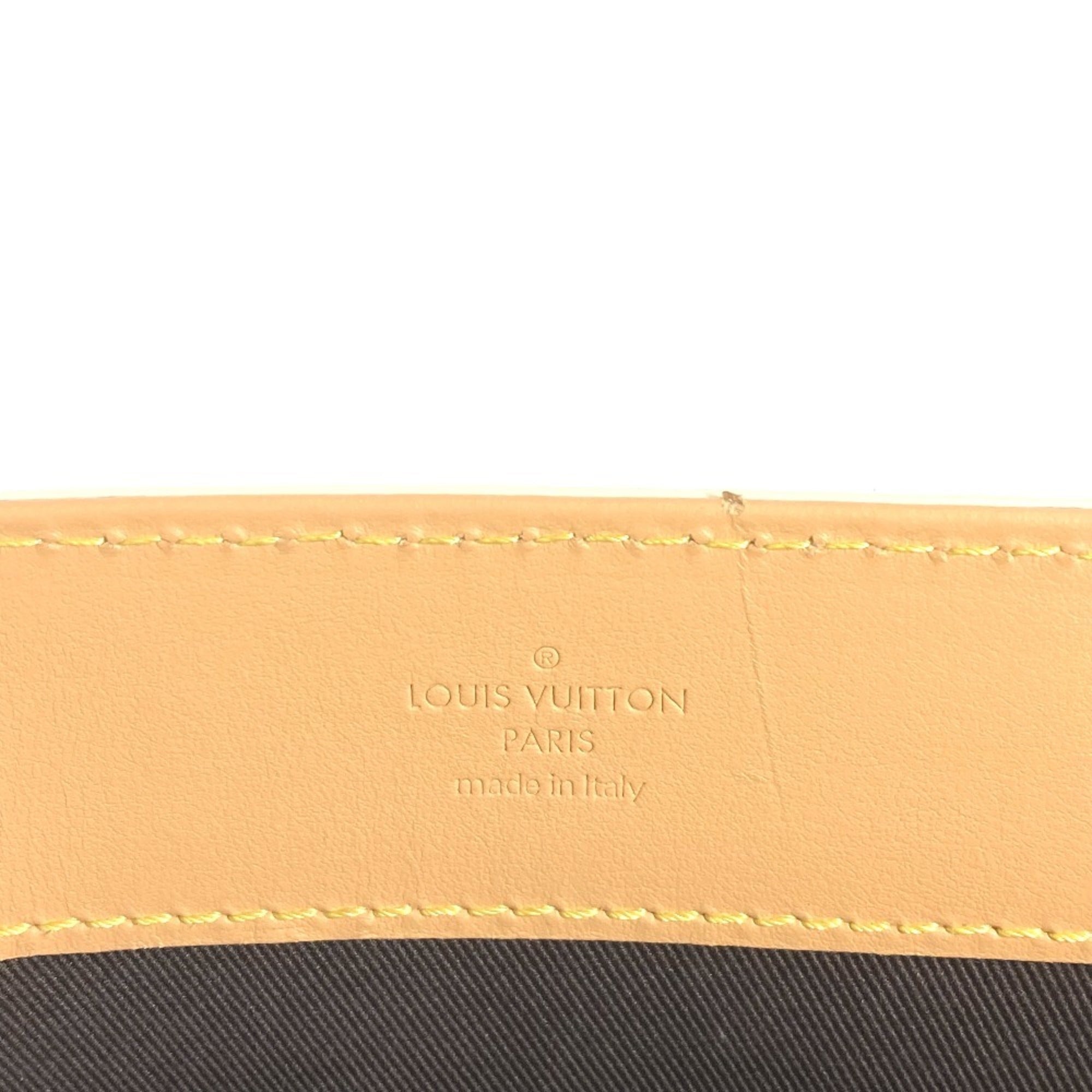 Louis Vuitton Beige Multi-Color Handbag Tote Bag (Pre-Owned)