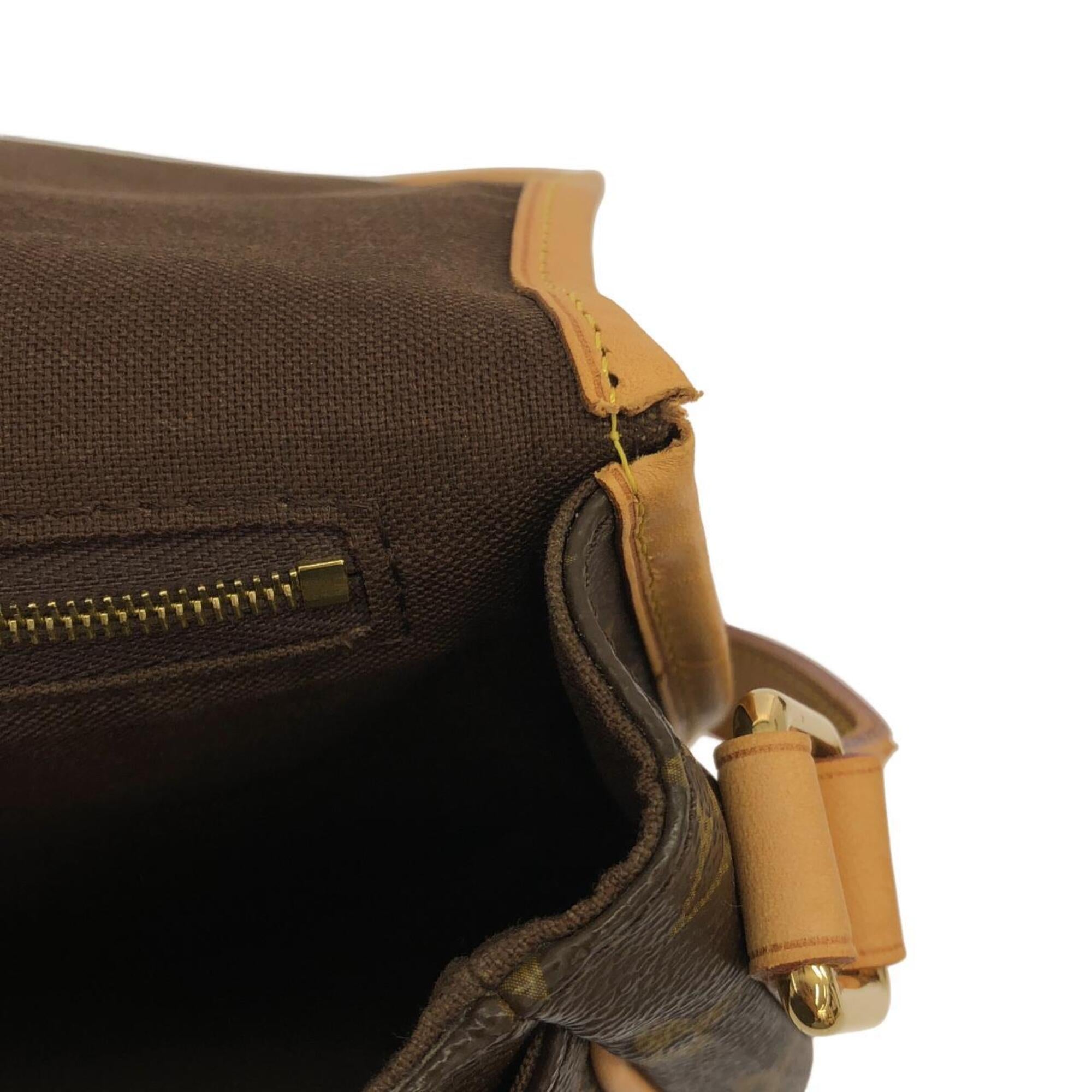 Louis Vuitton Monogram Marron Coated Canvas Shoulder Bag (Pre-Owned)