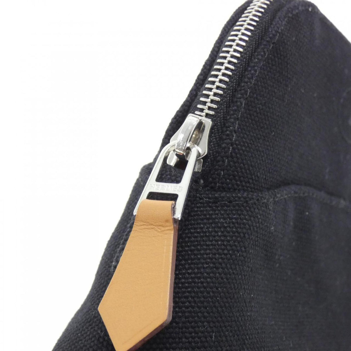 Hermes Black Canvas Pouch (Pre-Owned)