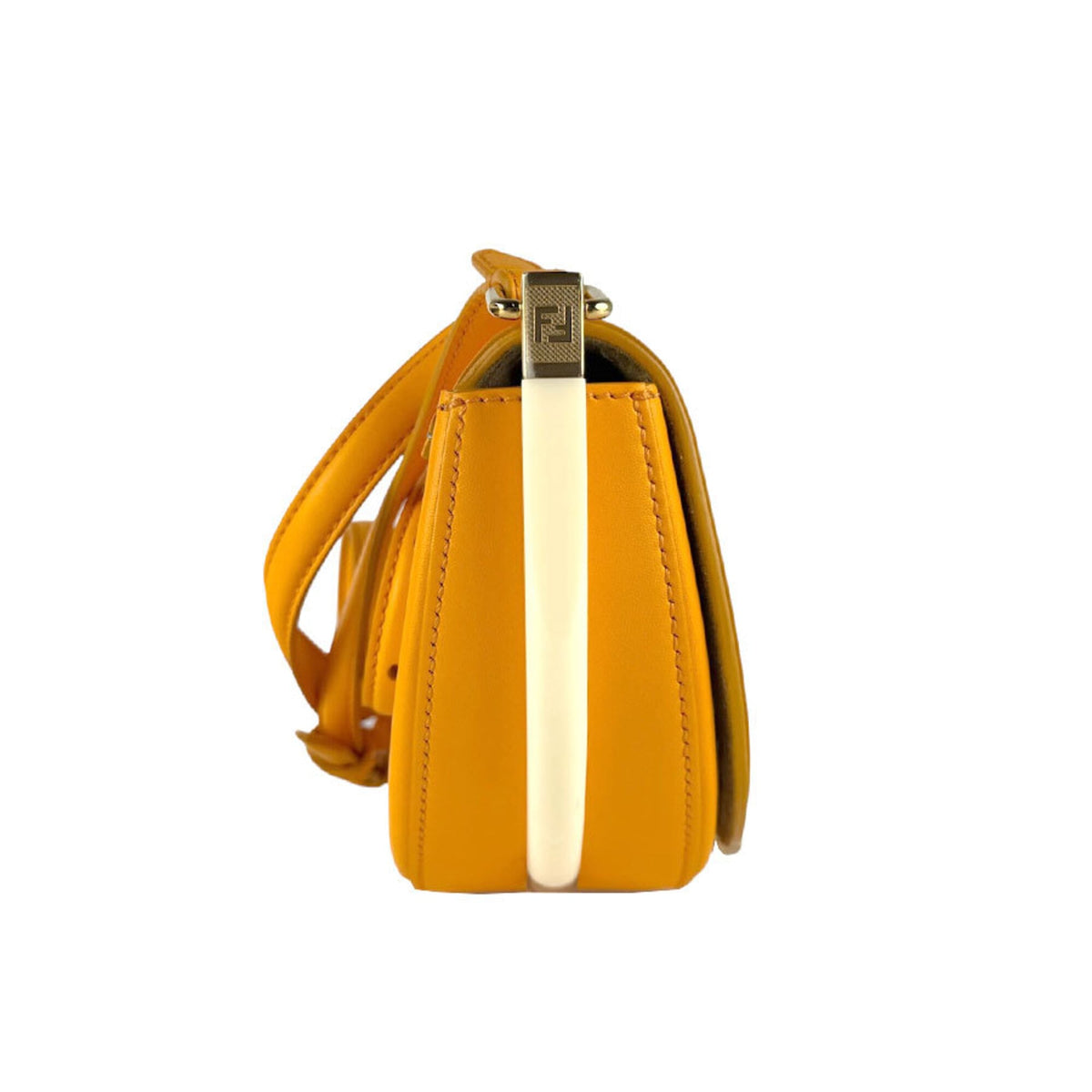 Fendi Orange Leather Shoulder Bag (Pre-Owned)