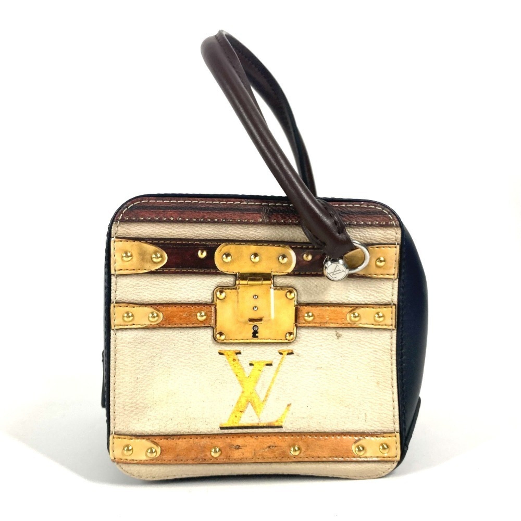 Louis Vuitton Navy Leather Handbag (Pre-Owned)