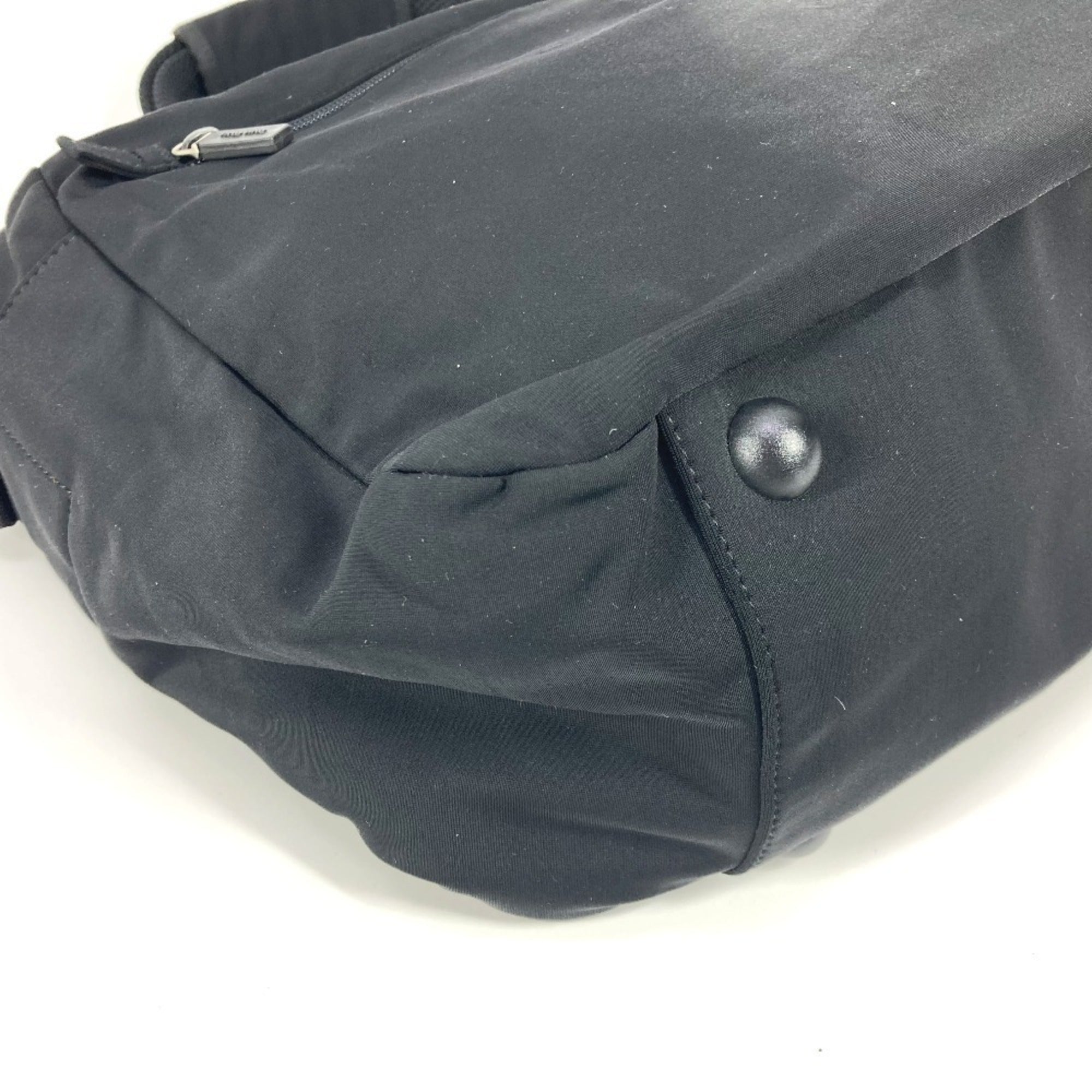 Miu Miu Black Nylon Boston Bag Shoulder Bag (Pre-Owned)