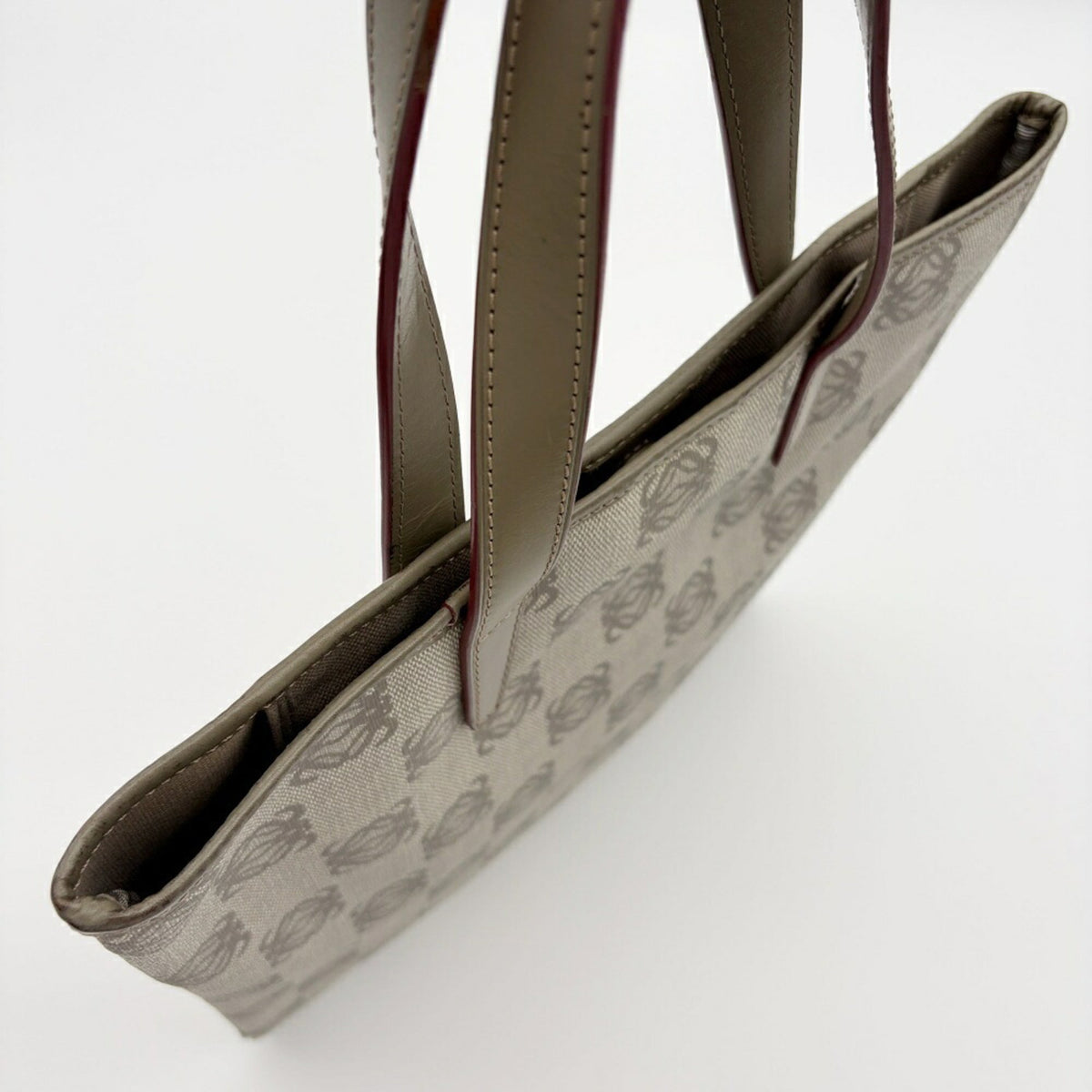 Loewe Gray Khaki Leather Pvc Handbag Tote Bag (Pre-Owned)