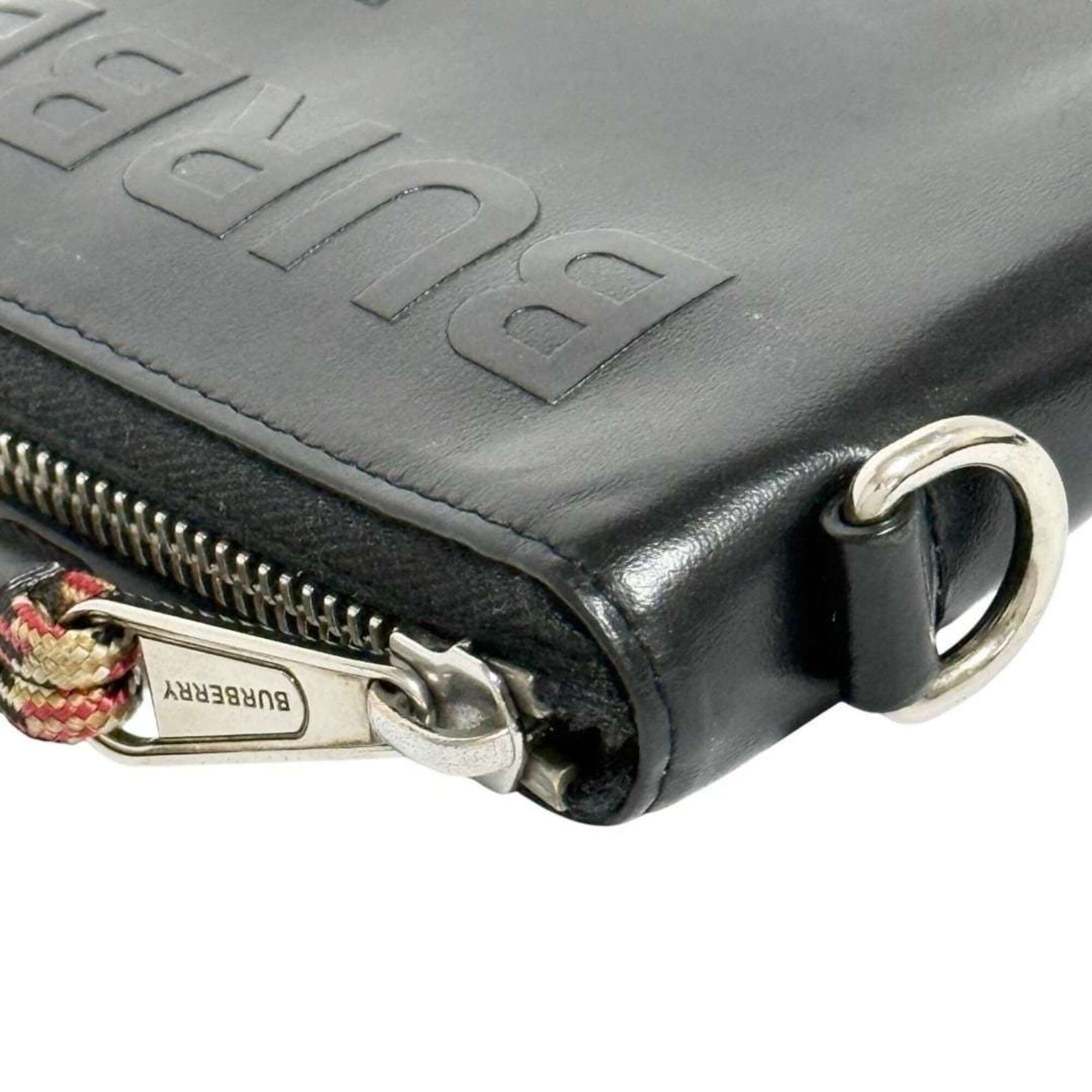 Burberry Black Leather Wallet (Bi-Fold) (Pre-Owned)