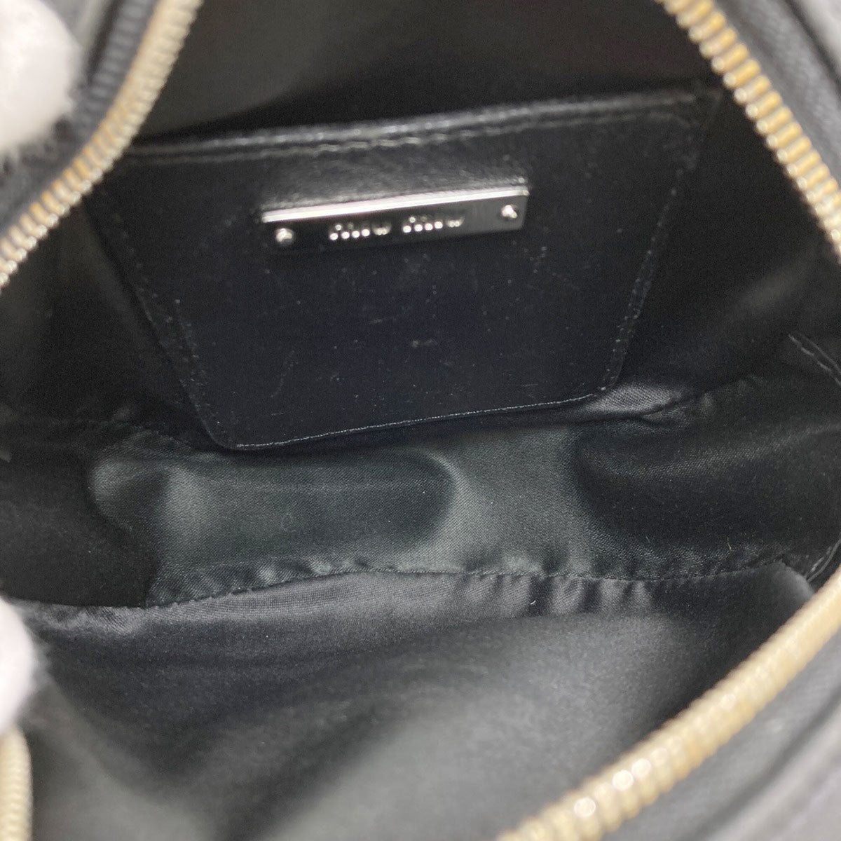 Miu Miu Black Leather Pouch Shoulder Bag (Pre-Owned)