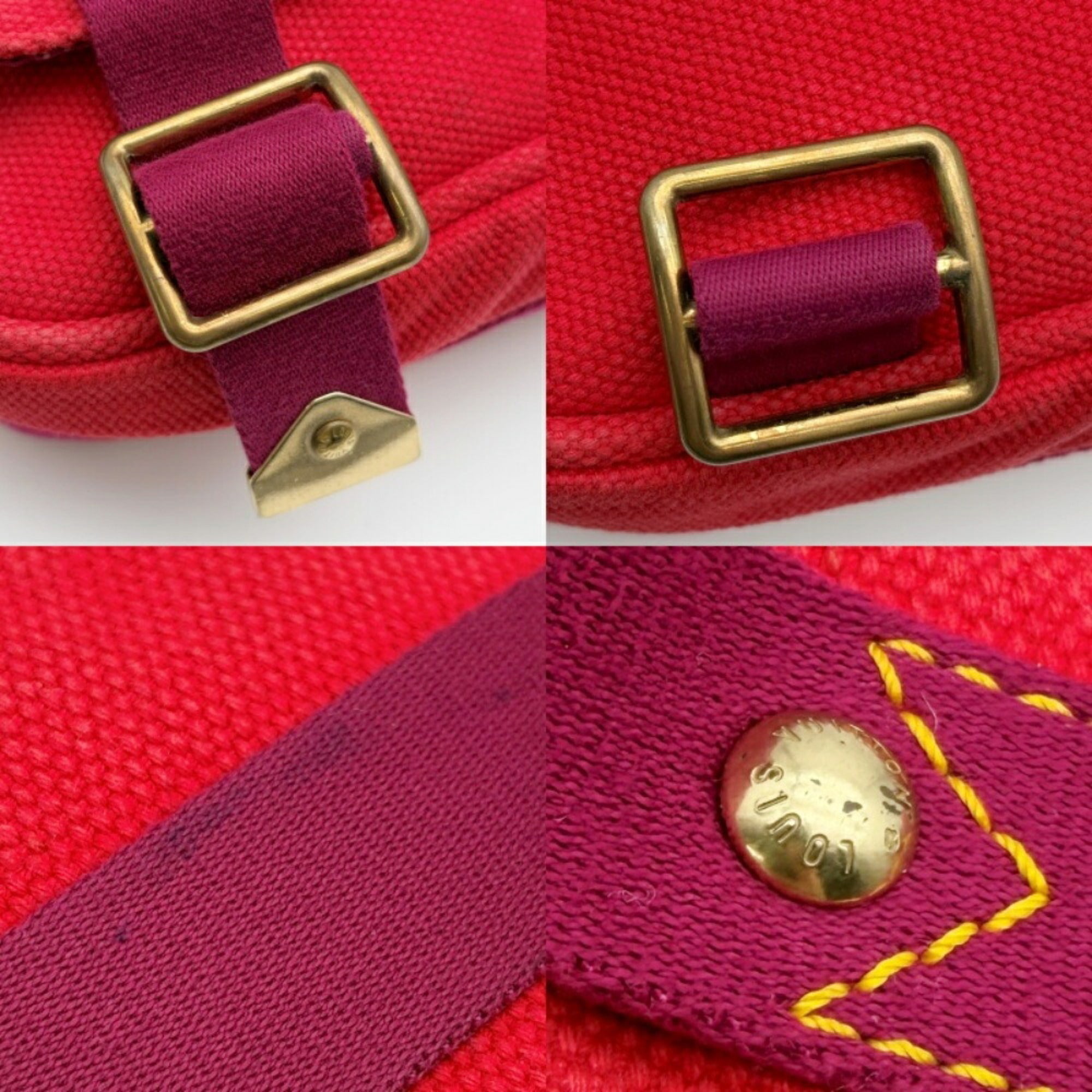 Louis Vuitton Rouge Canvas Shoulder Bag (Pre-Owned)