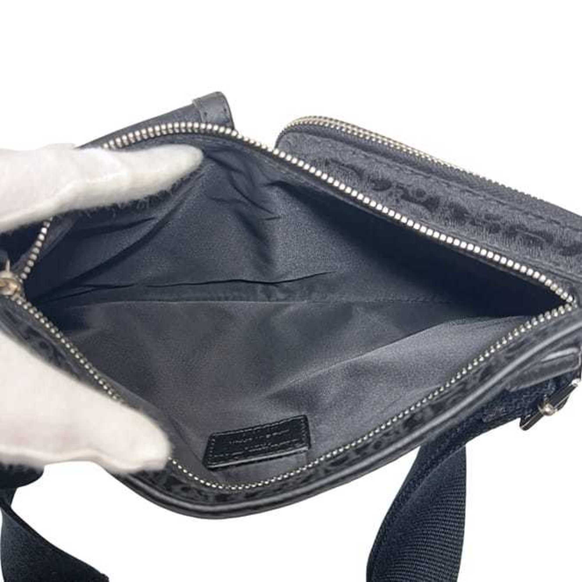 Christian Dior Black Canvas Leather Fanny Pack (Pre-Owned)
