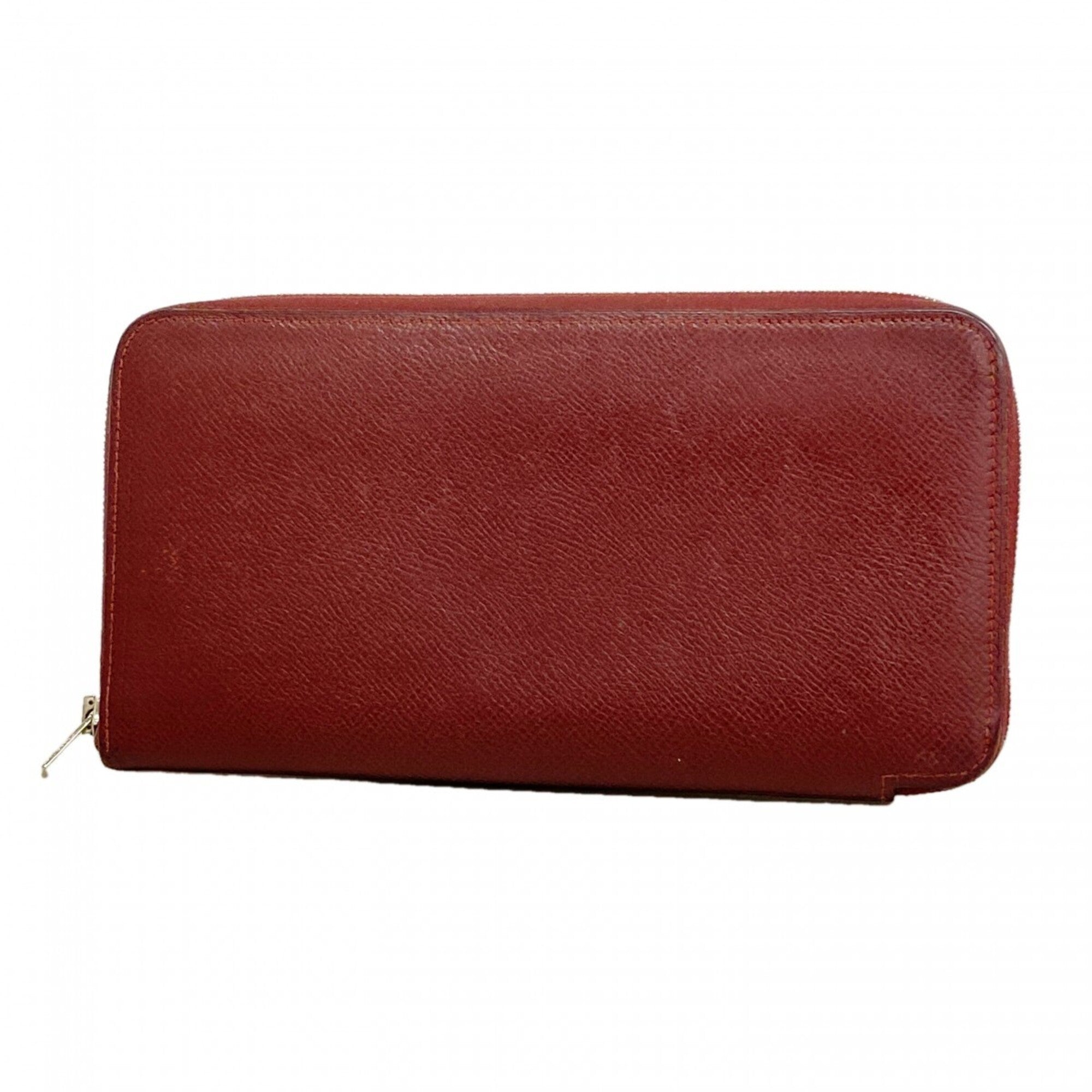 Hermes Rouge H Epsom Leather Long Wallet (Bi-Fold) (Pre-Owned)