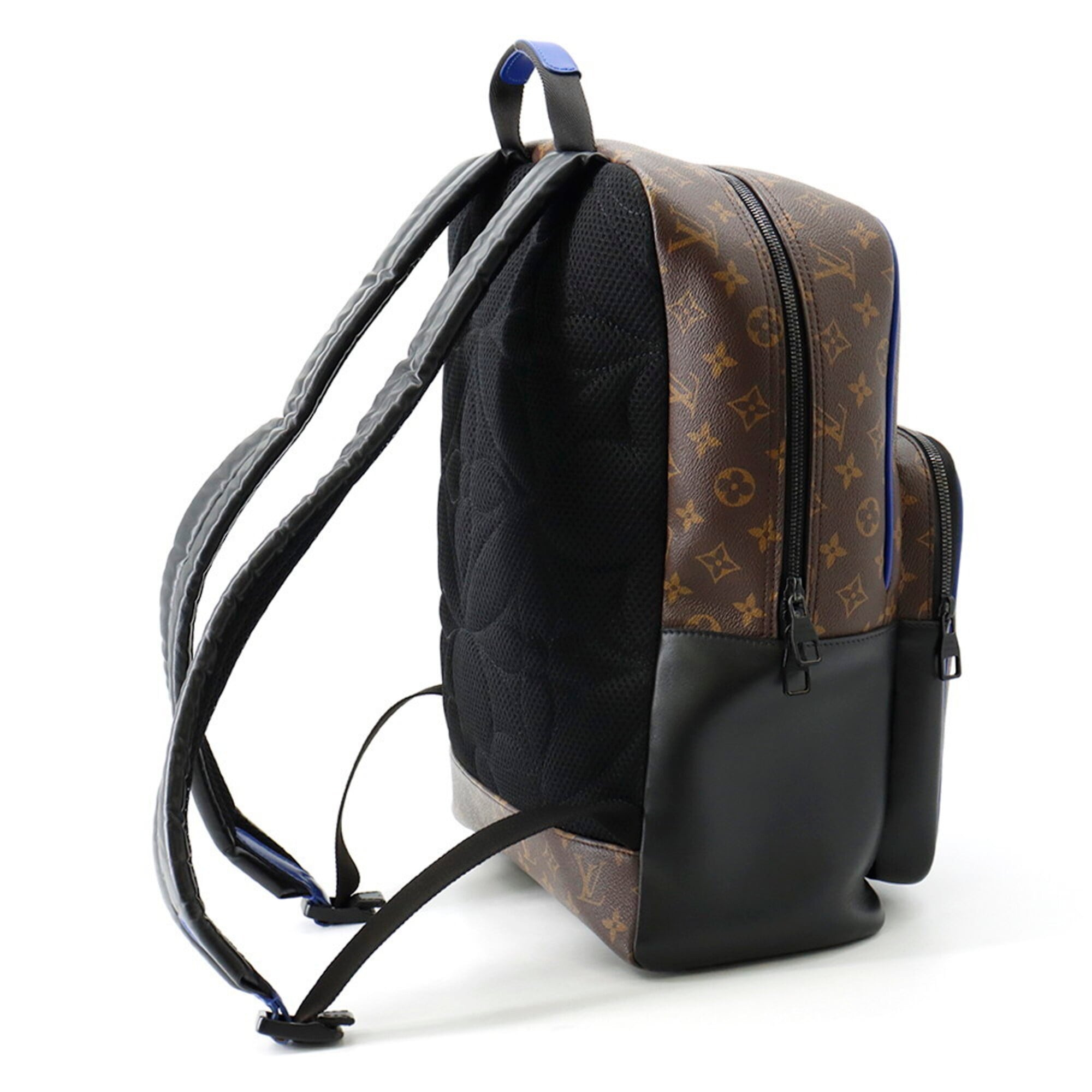 Louis Vuitton Blue Monogram Macassar Noir Monogram Backpack (Pre-Owned)
