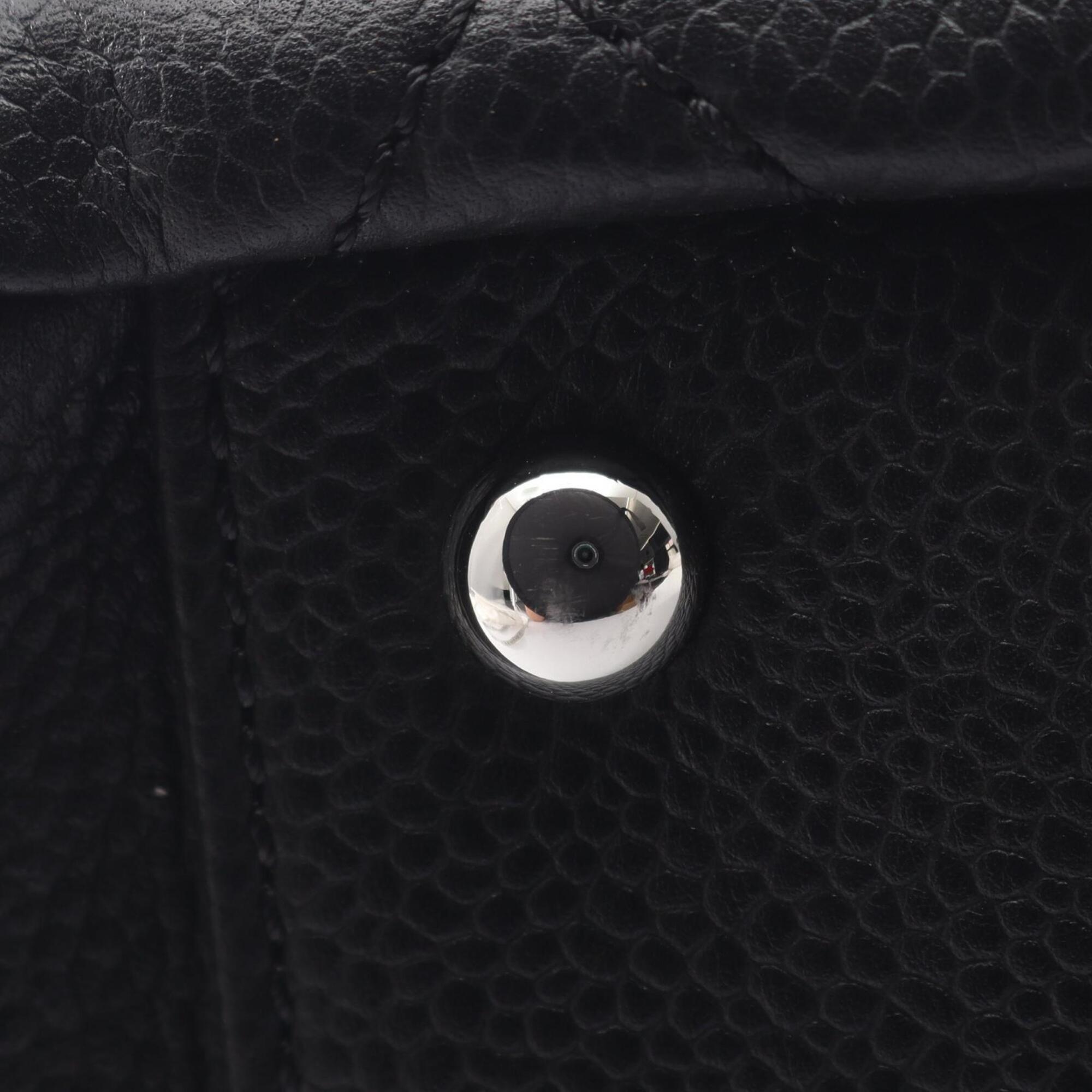 Chanel Black Grained Calfskin Handbag Tote Bag (Pre-Owned)