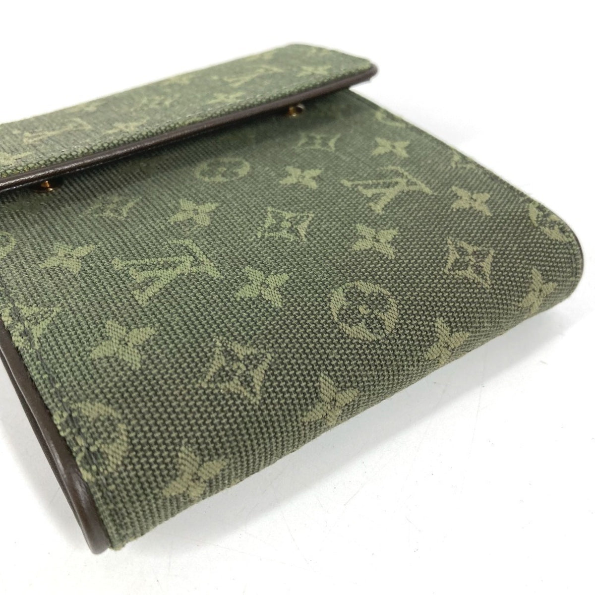 Louis Vuitton Khaki Monogram Mini Canvas Wallet (Tri-Fold) (Pre-Owned)