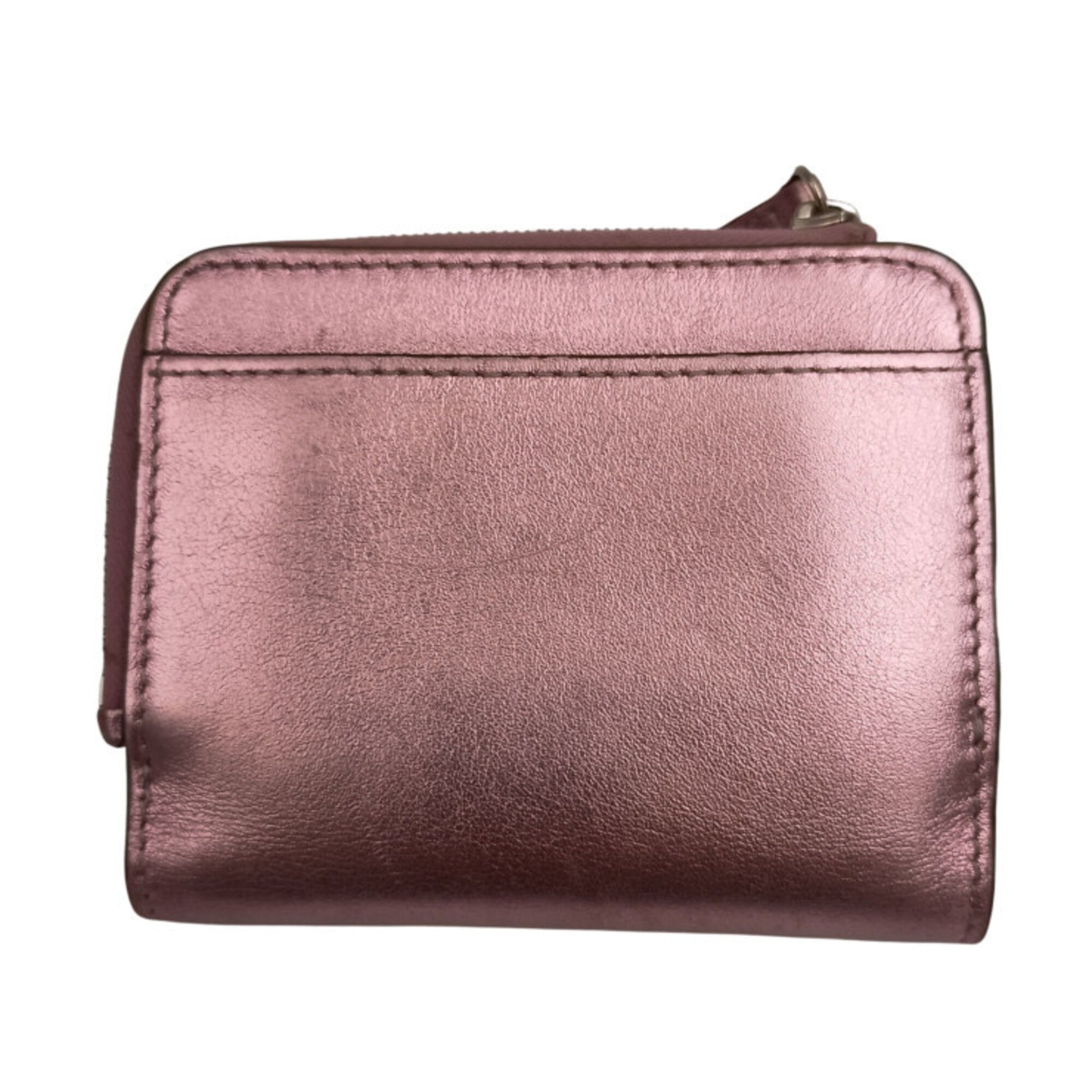 Fendi Metallic Pink Leather Wallet (Bi-Fold) (Pre-Owned)