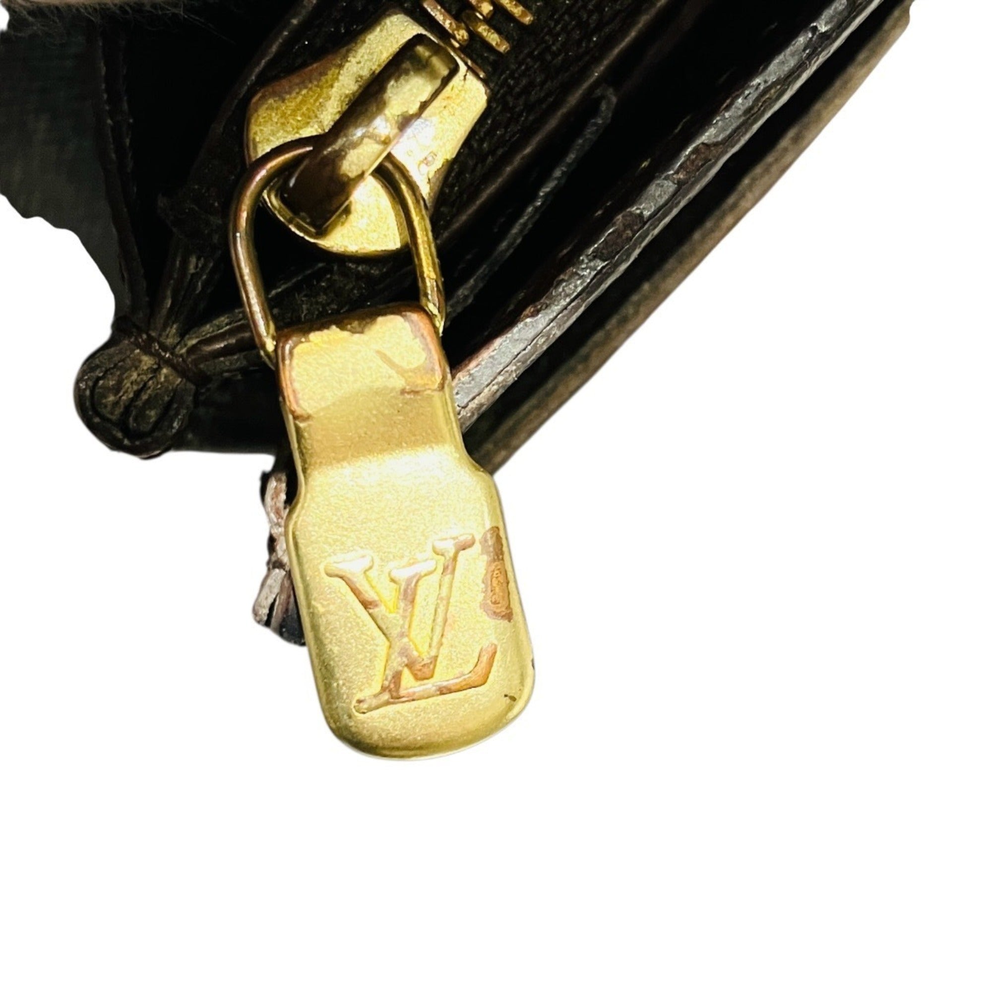 Louis Vuitton Damier Canvas Galle Leather Coin Purse/Coin Case (Pre-Owned)