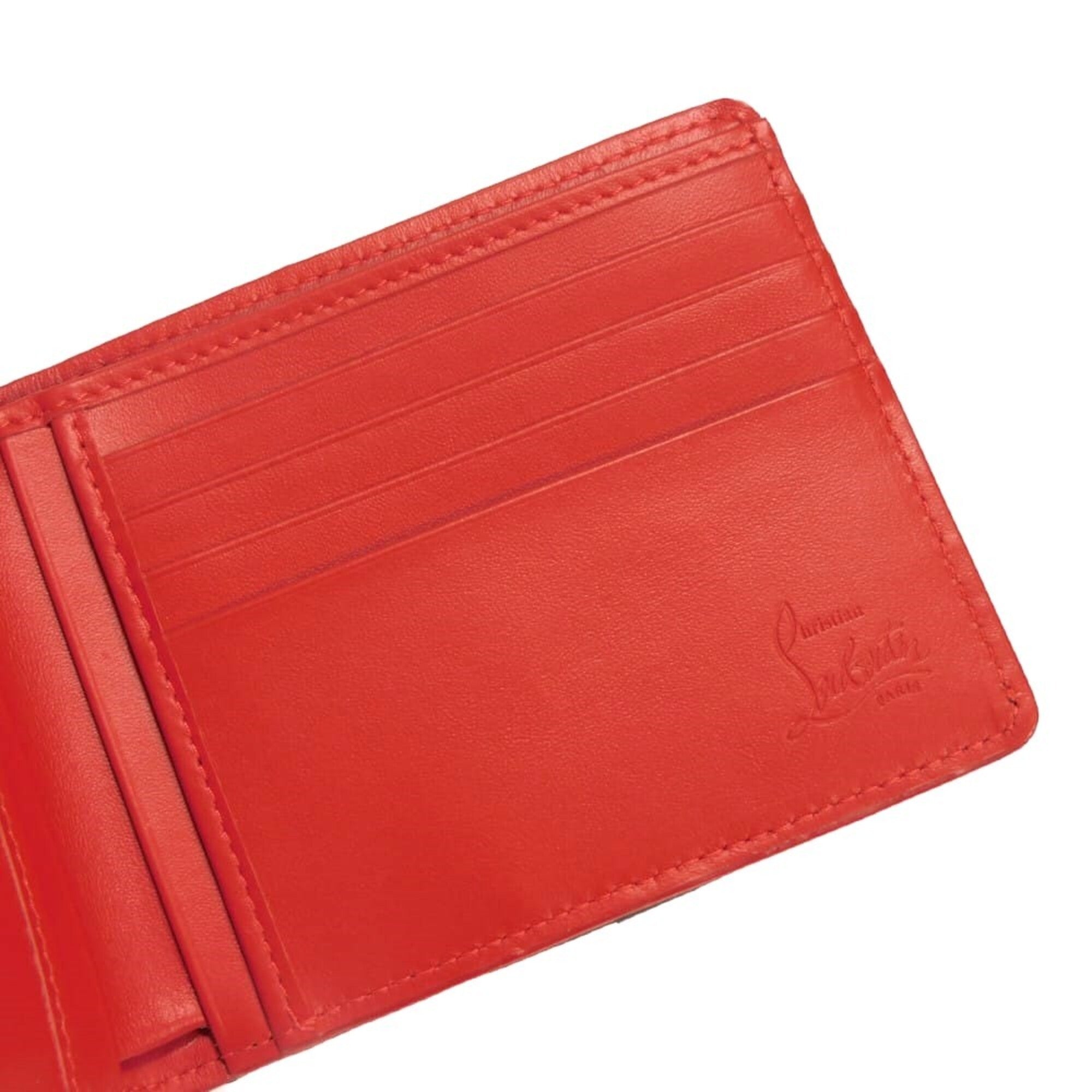 Christian Louboutin Gray Cotton Wallet (Bi-Fold) (Pre-Owned)