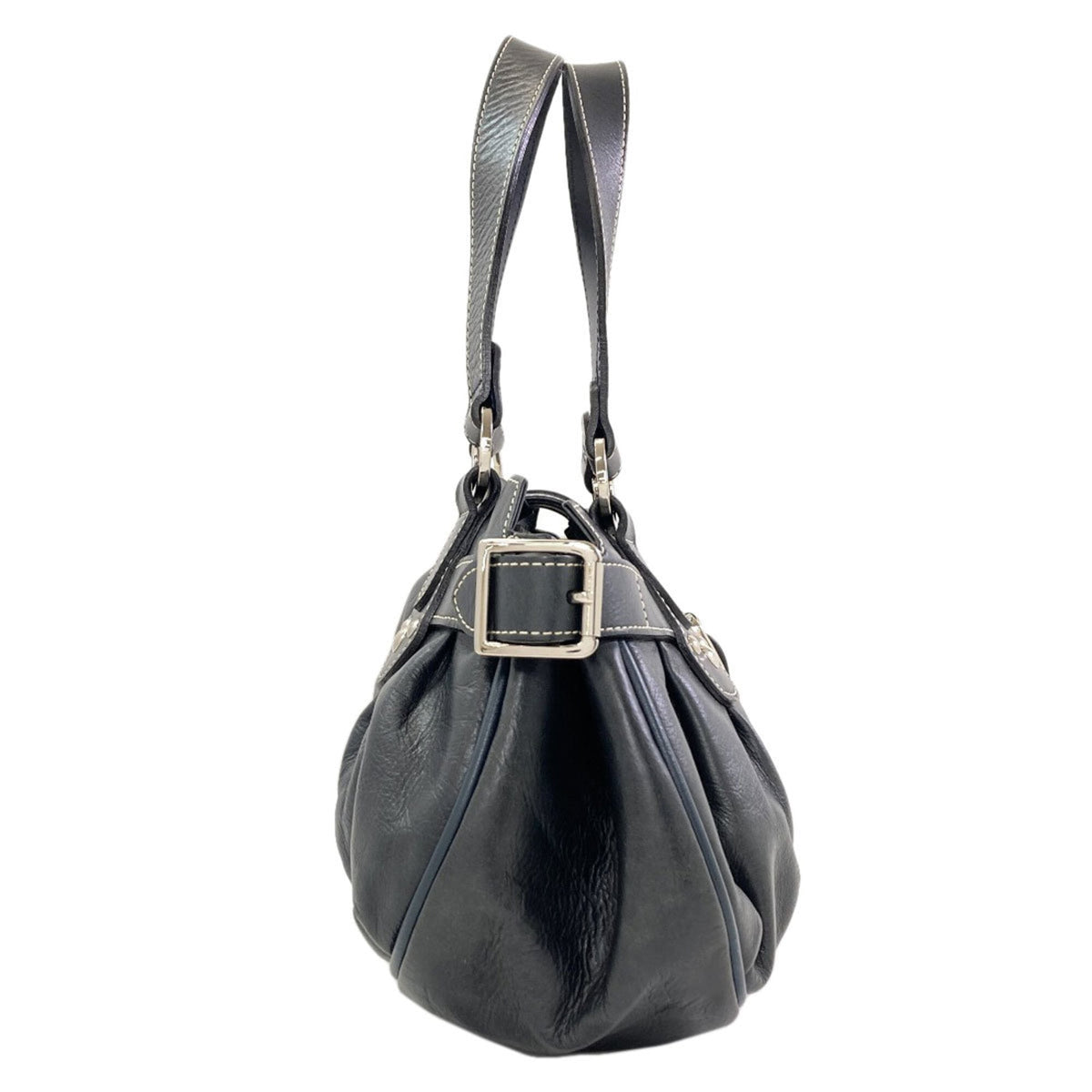 Longchamp Black Leather Tote Bag (Pre-Owned)