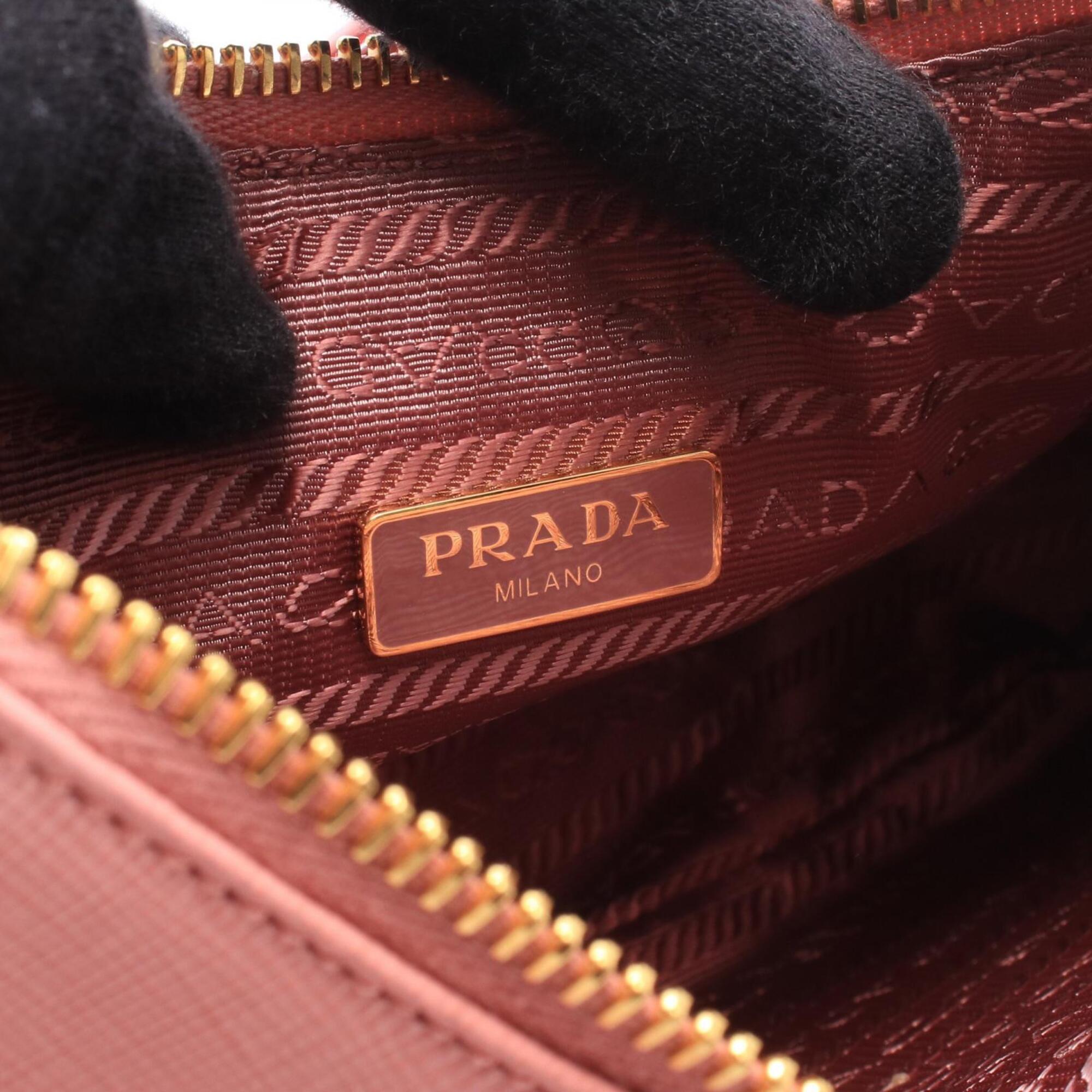 Prada Pink Saffiano Triangle Handbag Shoulder Bag (Pre-Owned)