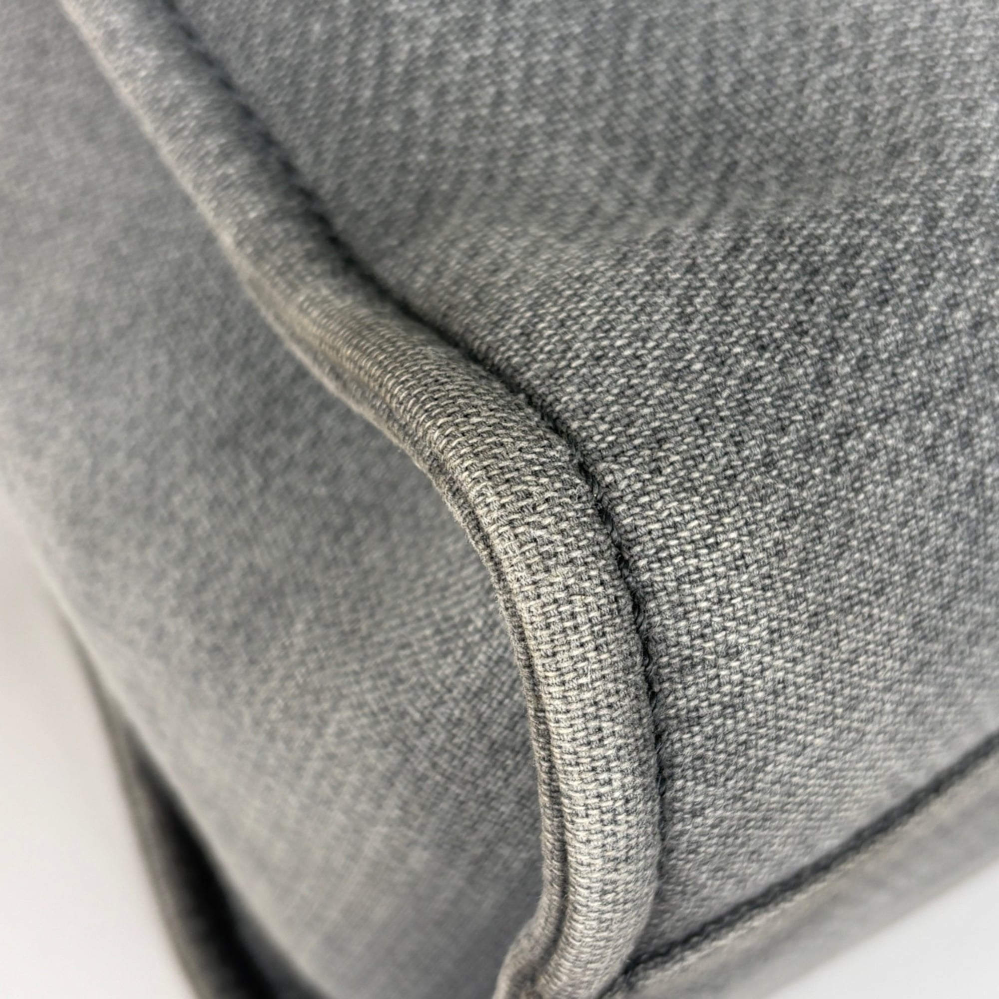 Chanel Gray Canvas Shoulder Bag Tote Bag (Pre-Owned)