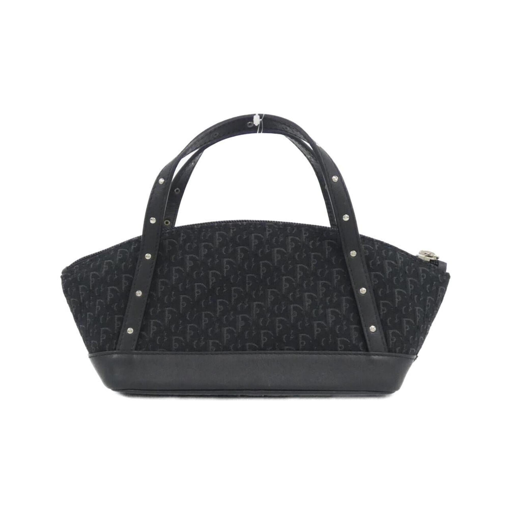Christian Dior Black Canvas Leather Handbag (Pre-Owned)
