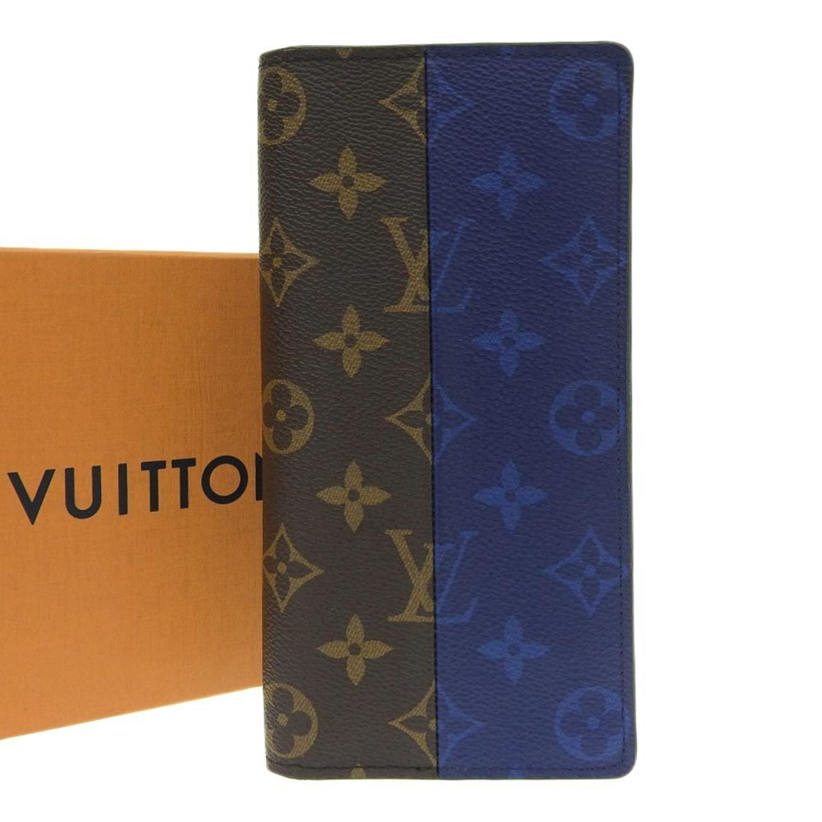 Louis Vuitton Blue Monogram Long Wallet (Bi-Fold) (Pre-Owned)