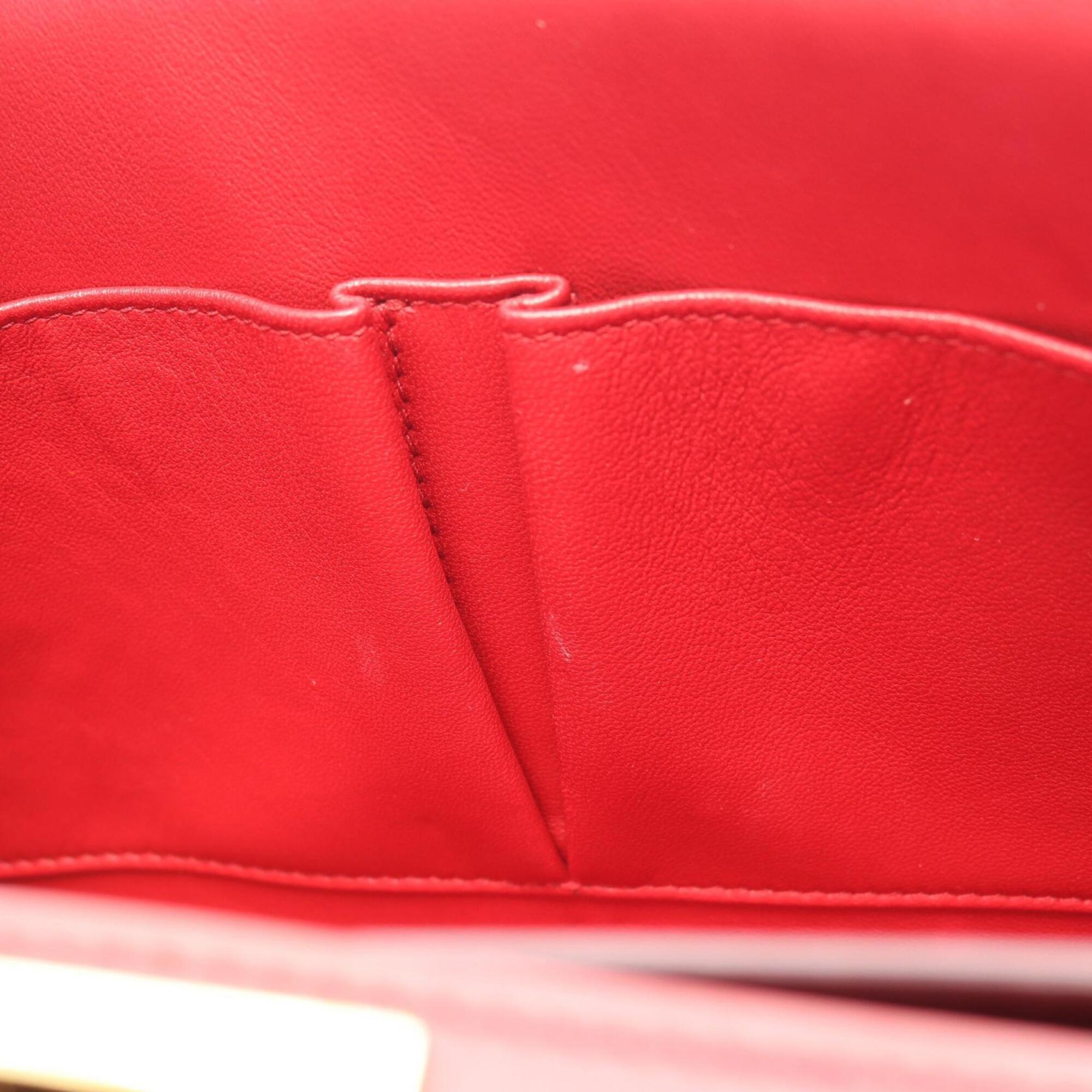 Celine Red Color Leather Handbag Shoulder Bag (Pre-Owned)