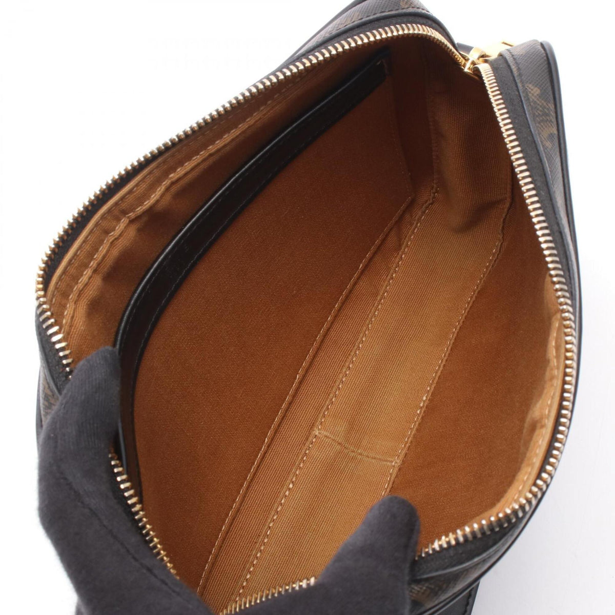 Celine Black Brown Coated Canvas Leather Handbag Messenger Bag Shoulder Bag (Pre-Owned)
