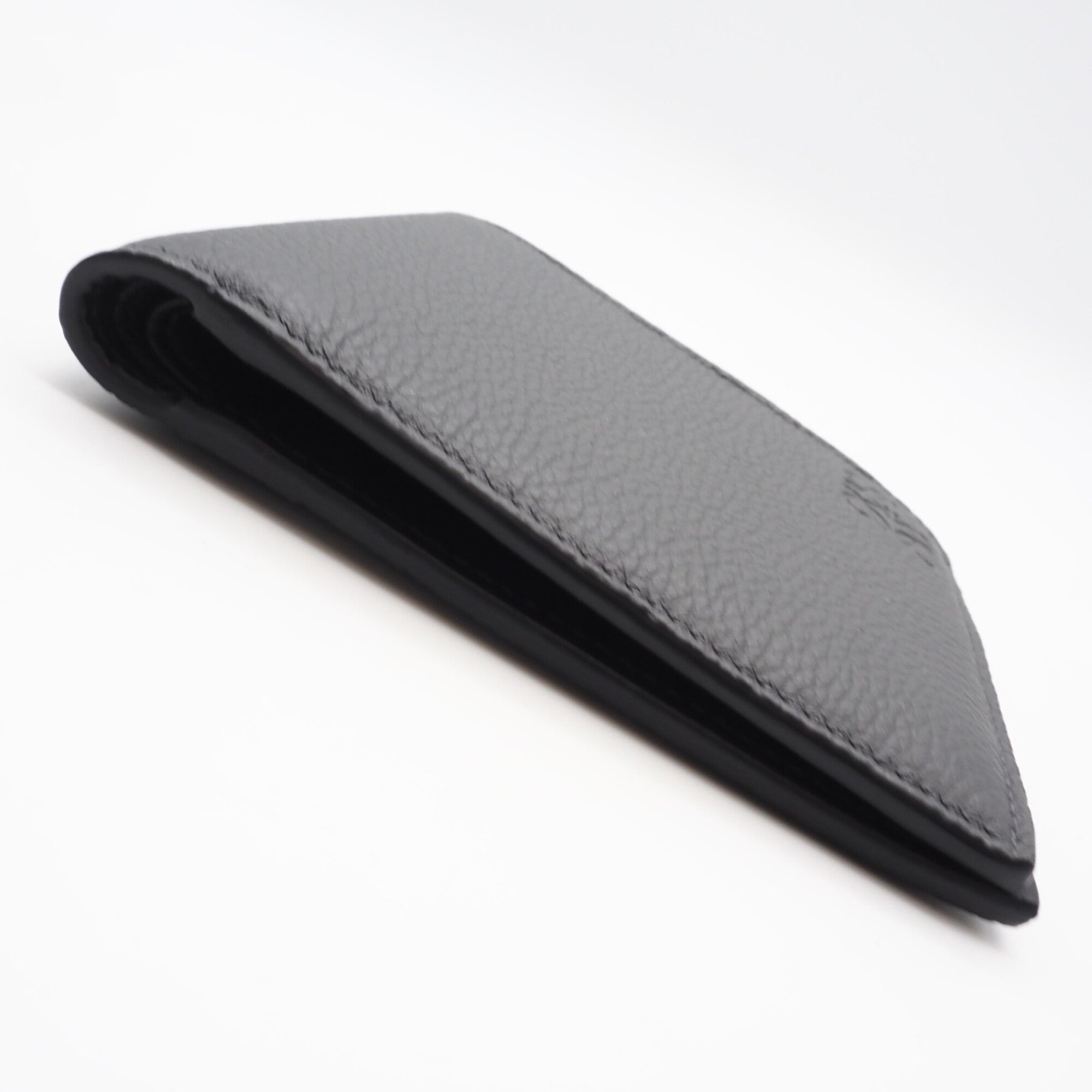 Loewe Black Gray Leather Wallet (Bi-Fold) (Pre-Owned)