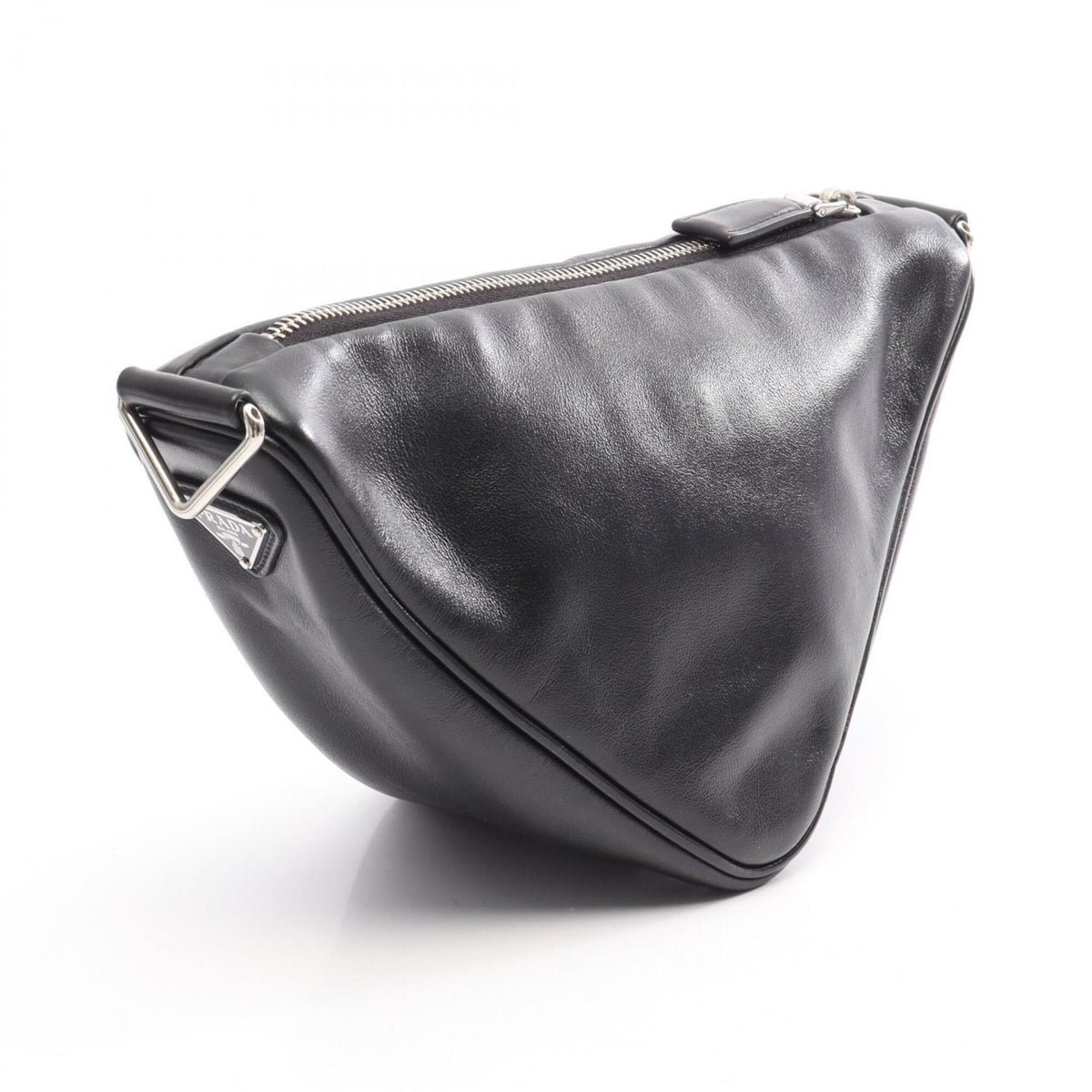 Prada Black Leather Handbag Shoulder Bag (Pre-Owned)