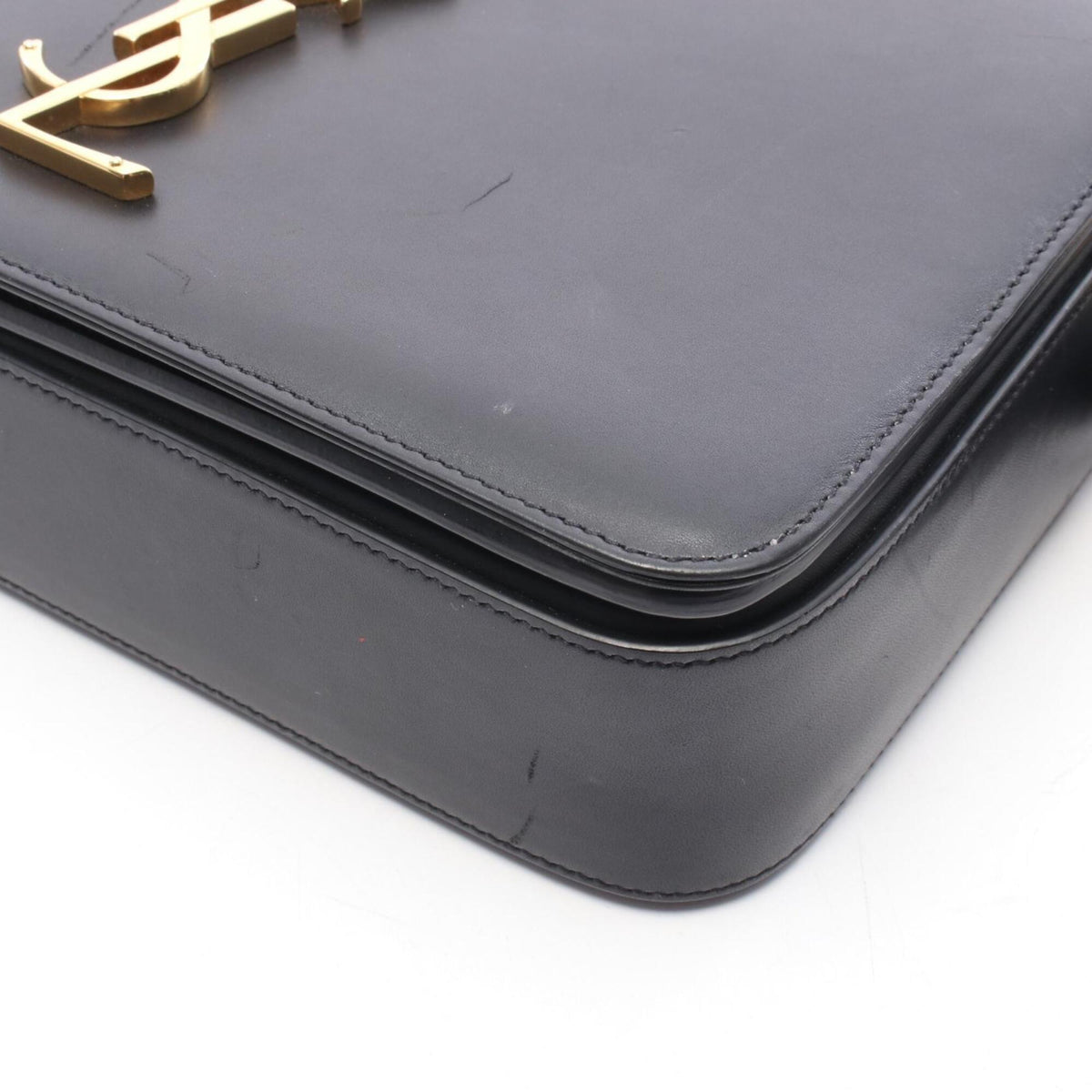 Saint Laurent Black Leather Handbag Shoulder Bag (Pre-Owned)