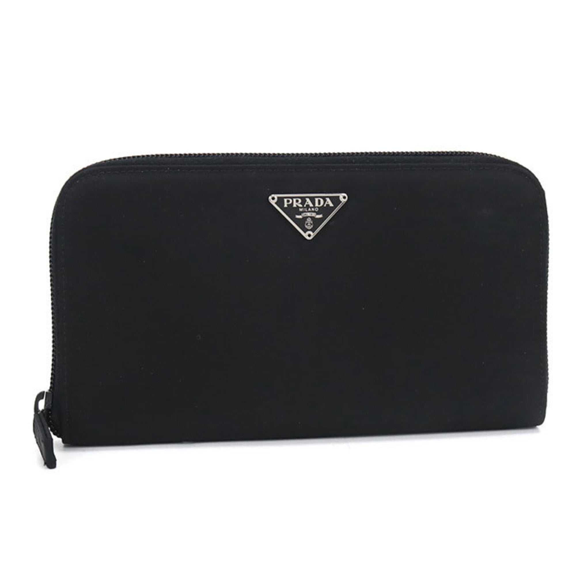 Prada Black Nylon Long Wallet (Bi-Fold) (Pre-Owned)