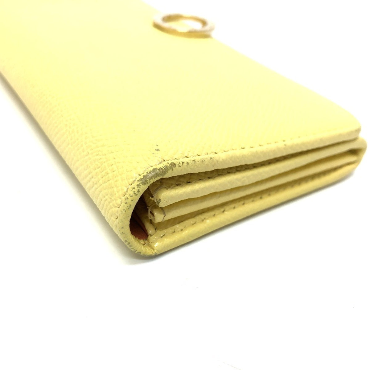 Bvlgari Yellow Leather Long Wallet (Bi-Fold) (Pre-Owned)
