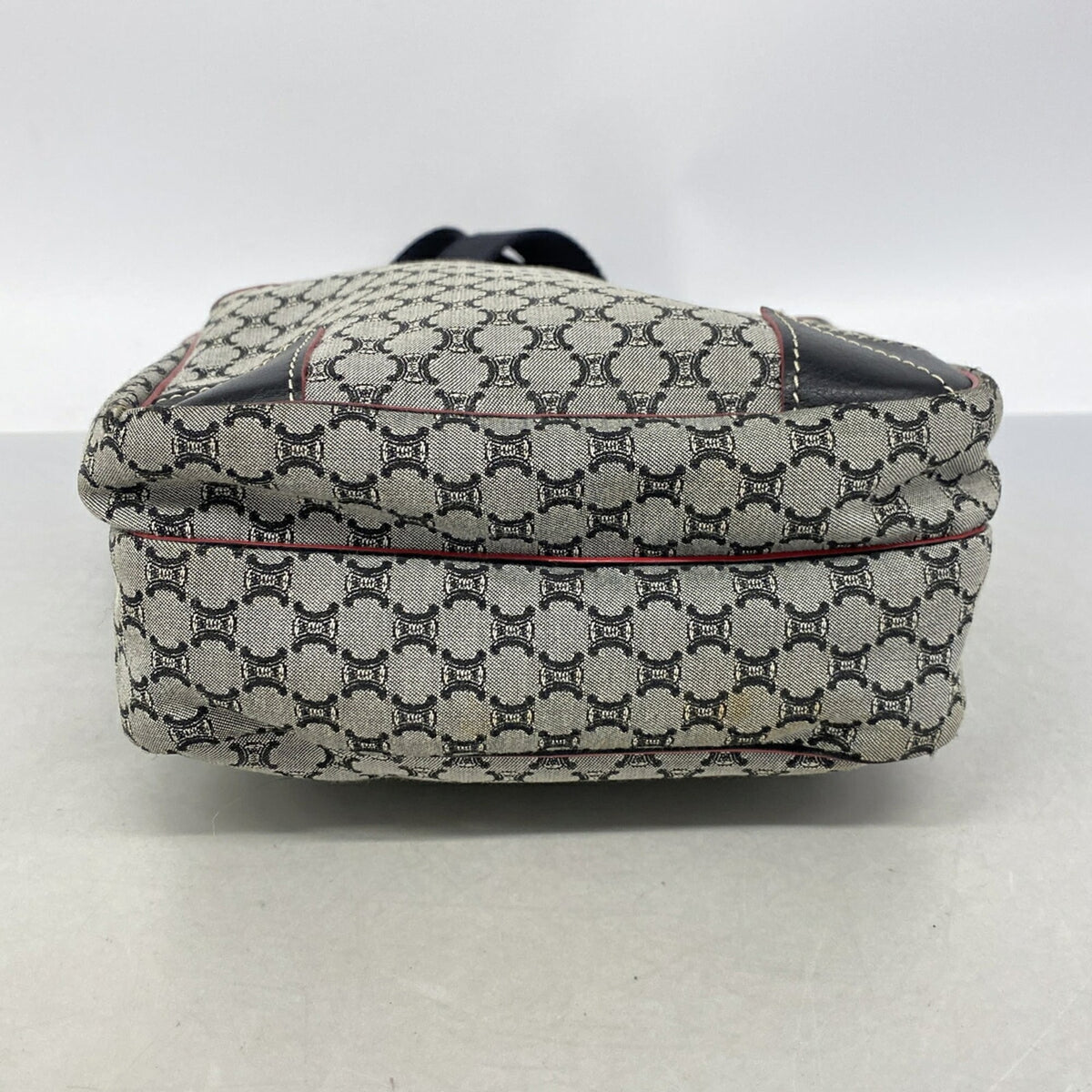 Celine Black Red Color Nylon Canvas Shoulder Bag (Pre-Owned)