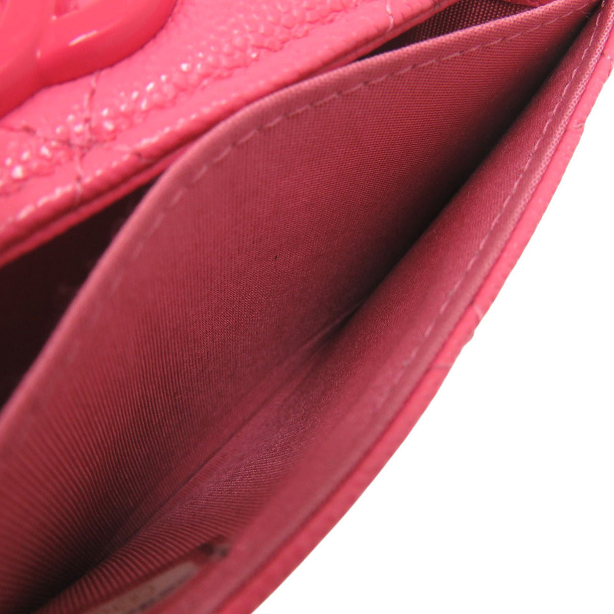 Chanel Pink Leather Coin Purse/Coin Case (Pre-Owned)