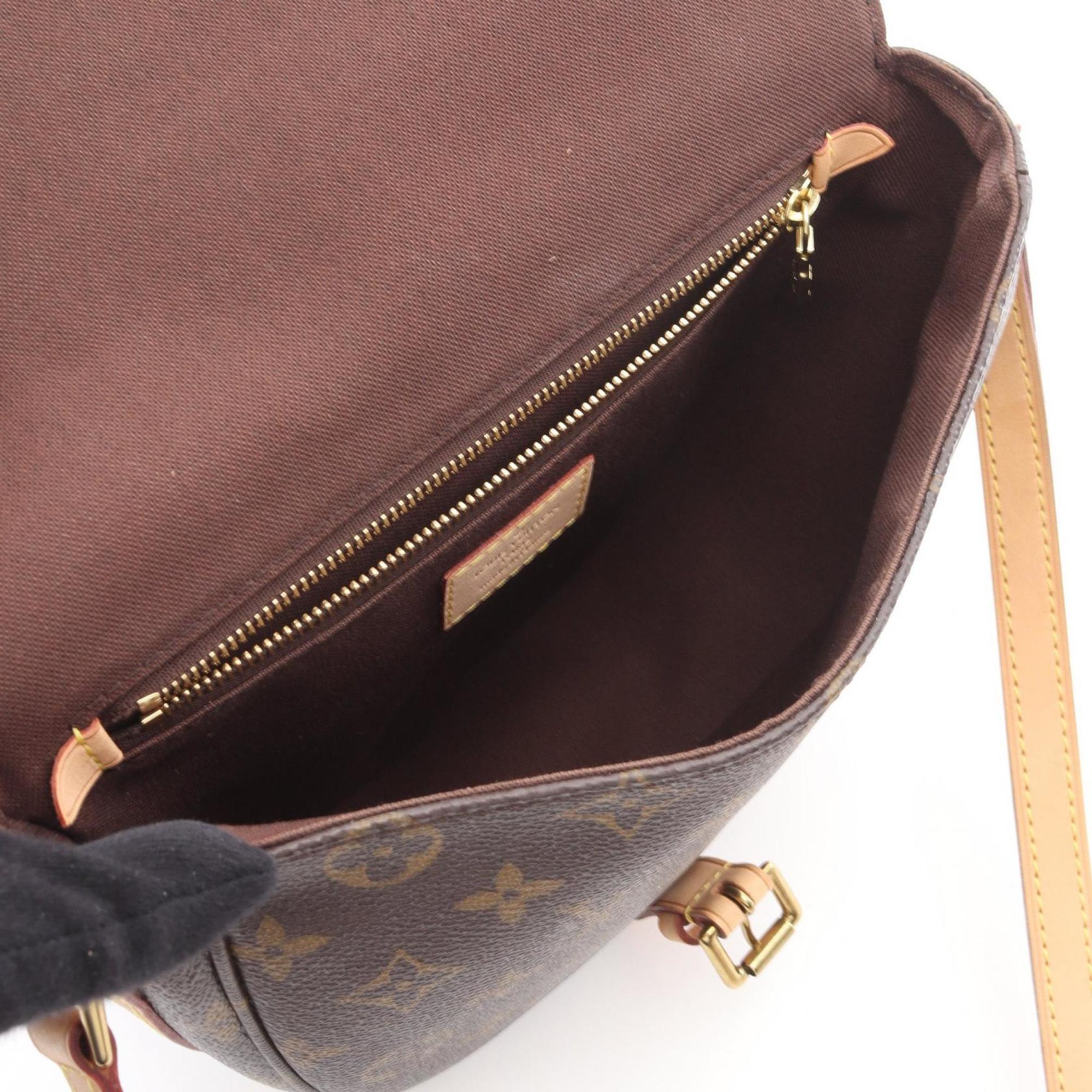 Louis Vuitton Brown Coated Canvas Pvc Monogram Leather Shoulder Bag (Pre-Owned)