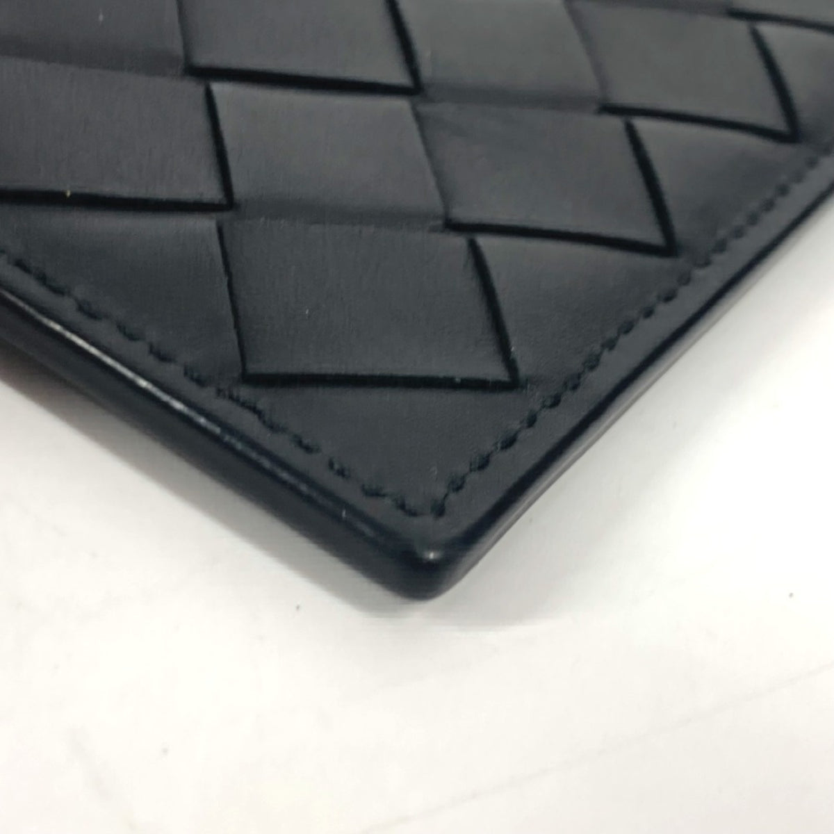 Bottega Veneta Intrecciato Black Leather Coin Purse/Coin Case (Pre-Owned)