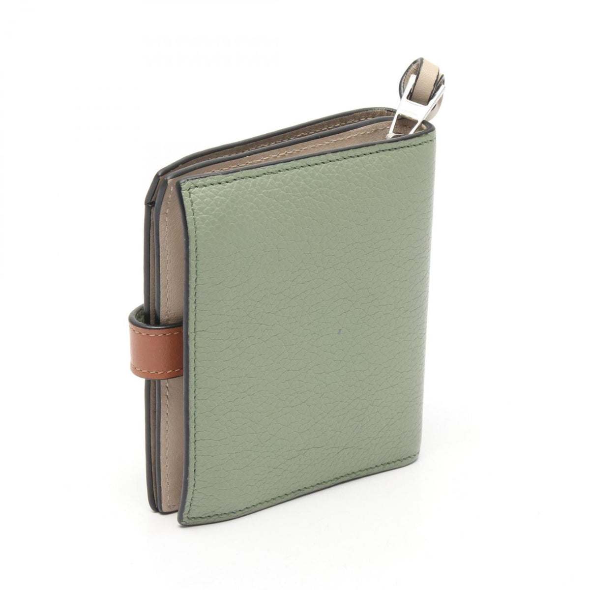 Loewe Brown Green Leather Wallet (Bi-Fold) (Pre-Owned)