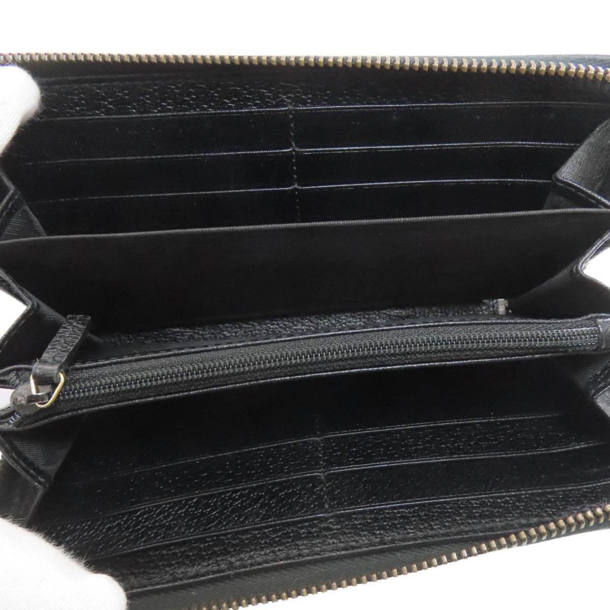 Gucci Black Leather Long Wallet (Bi-Fold) (Pre-Owned)