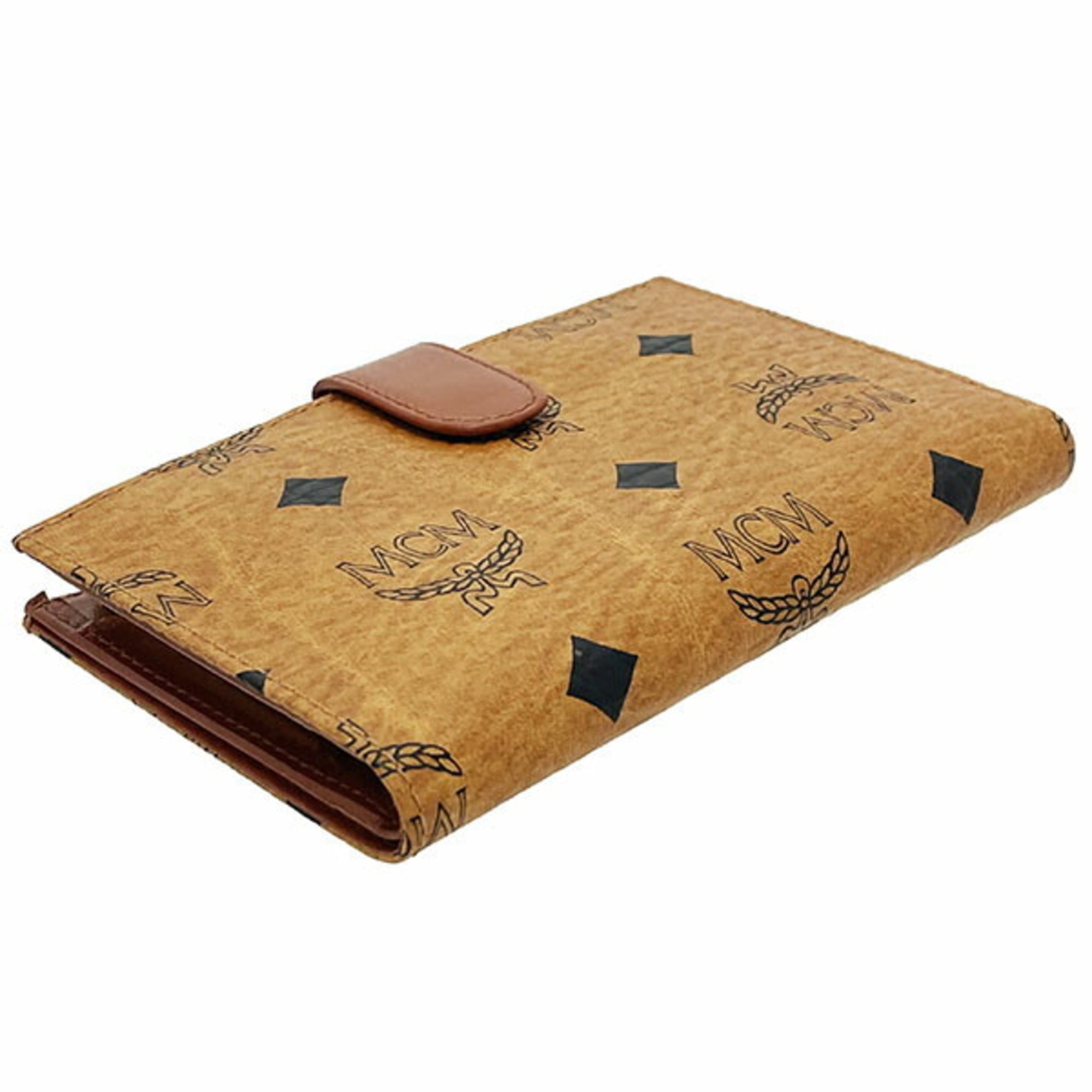 Mcm Brown Camel Pvc Wallet (Bi-Fold) (Pre-Owned)
