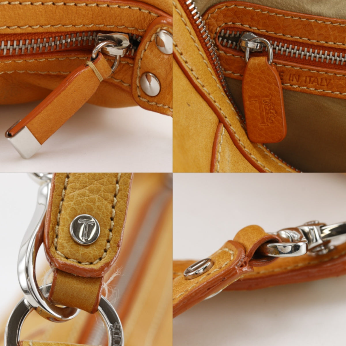 Tod's Orange Leather Shoulder Bag (Pre-Owned)