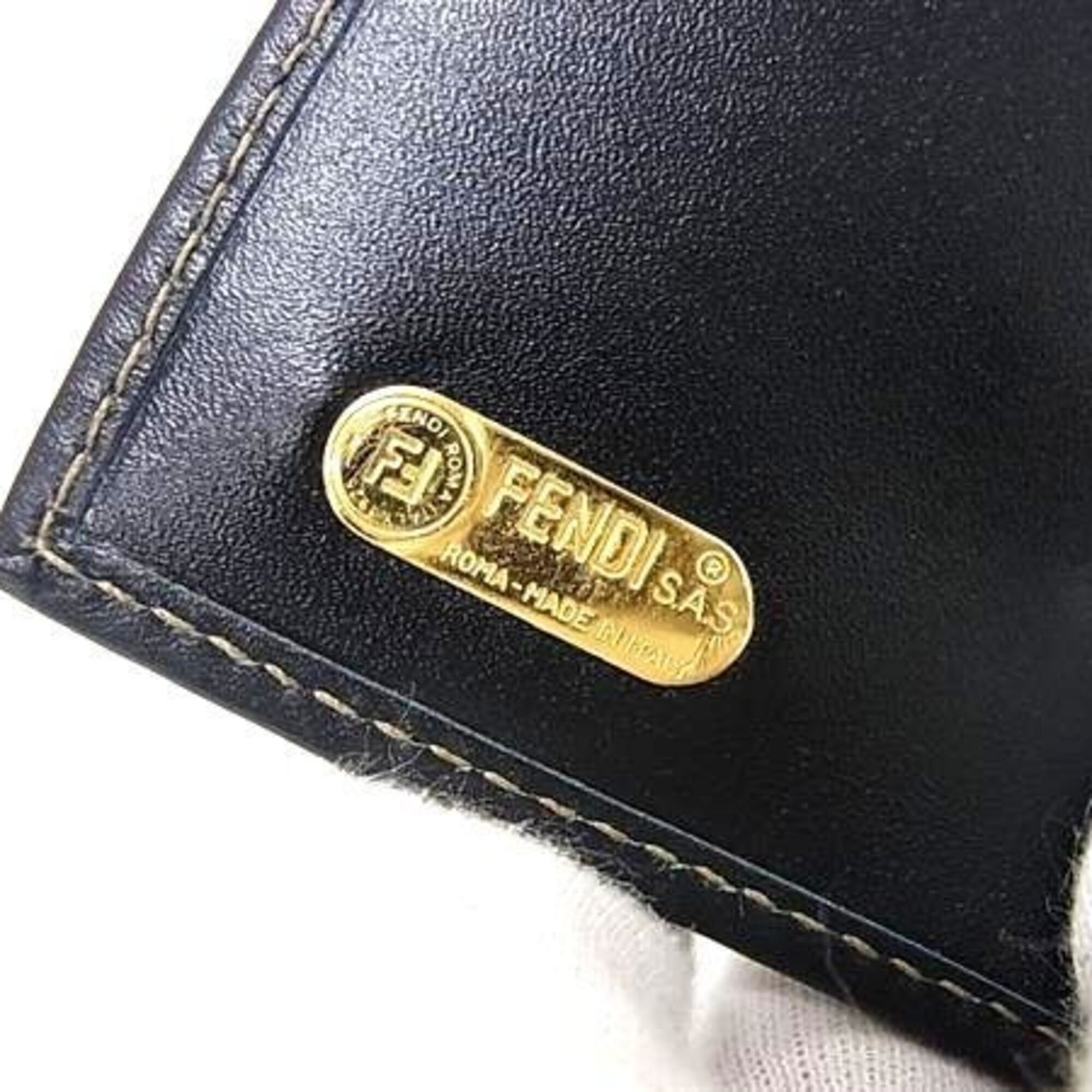 Fendi Black Brown Pvc Long Wallet (Bi-Fold) (Pre-Owned)